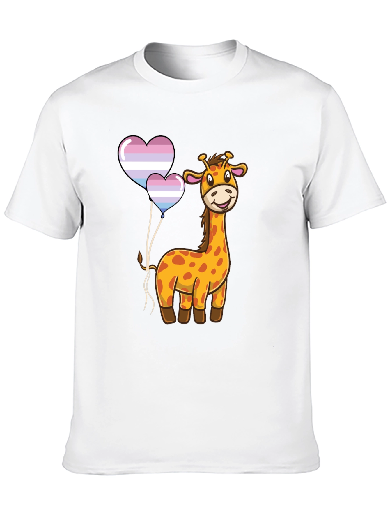Giraffe & Trans Pride Balloons Graphic Tee