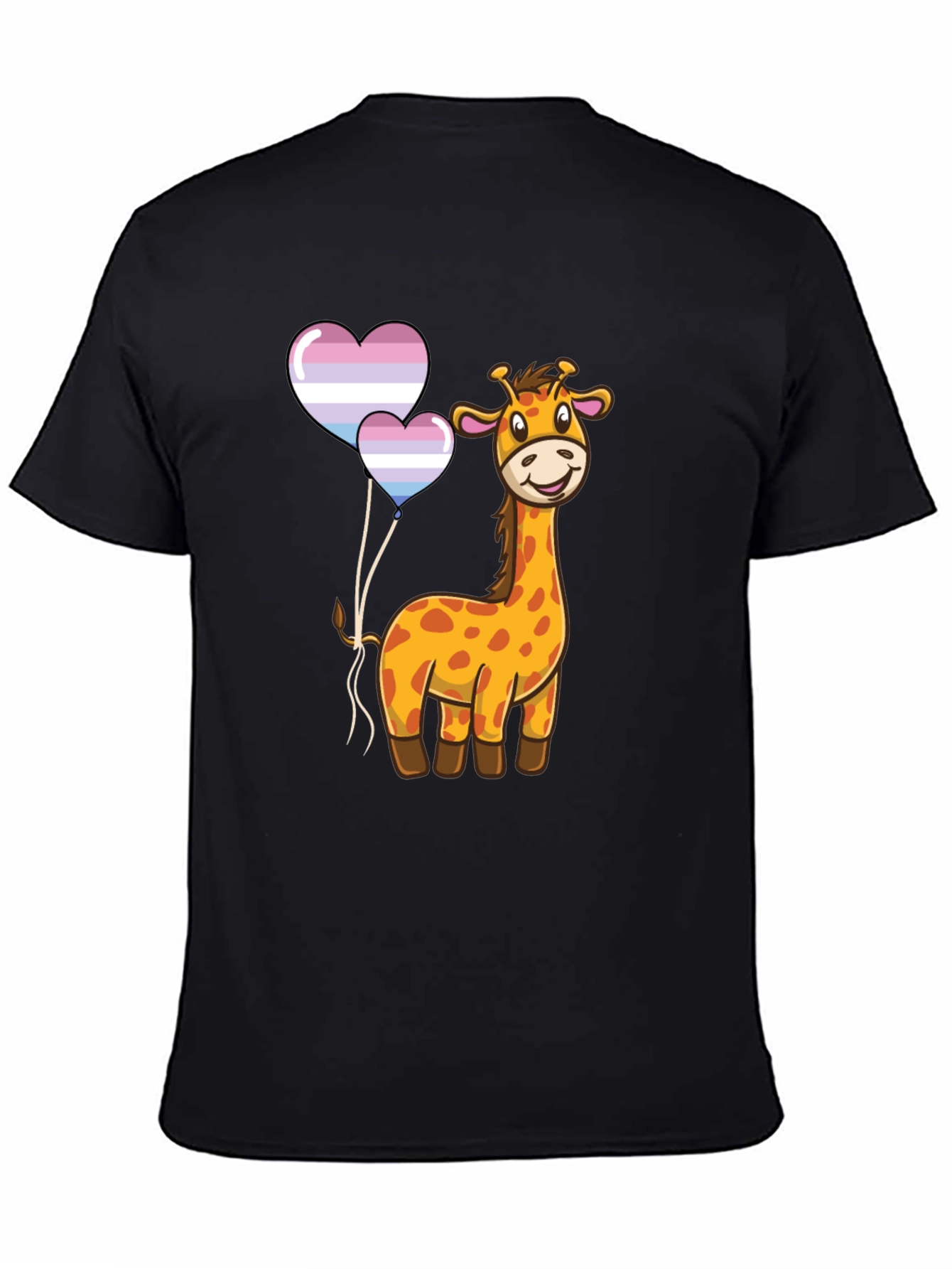 Giraffe & Trans Pride Balloons Graphic Tee