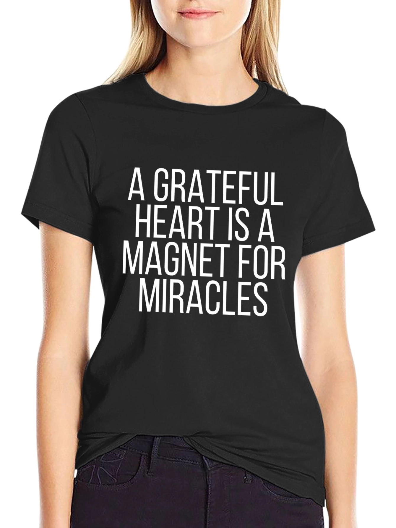 Grateful Heart T-Shirt - Inspiring Message Casual Wear