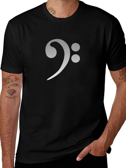 Bass Clef Graphic Tee - Mens Black T-Shirt