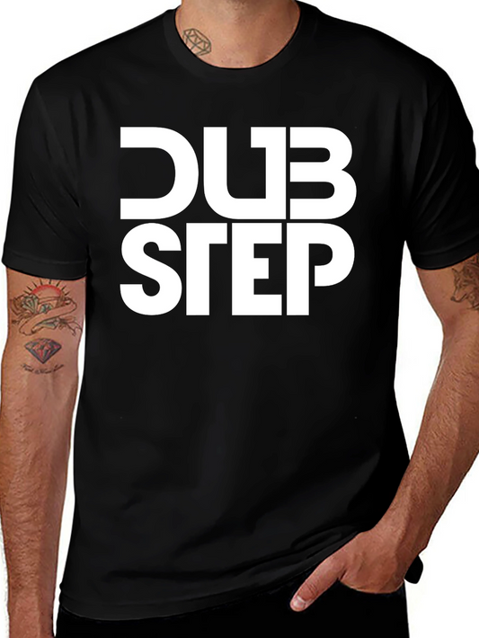Dubstep Graphic Tee - Black Cotton Music Shirt