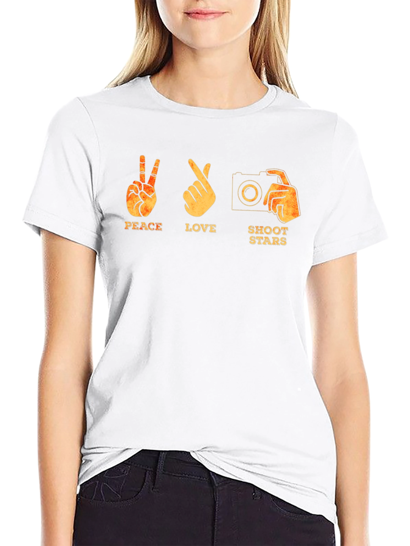 Peace Love Shoot Stars Graphic T-Shirt