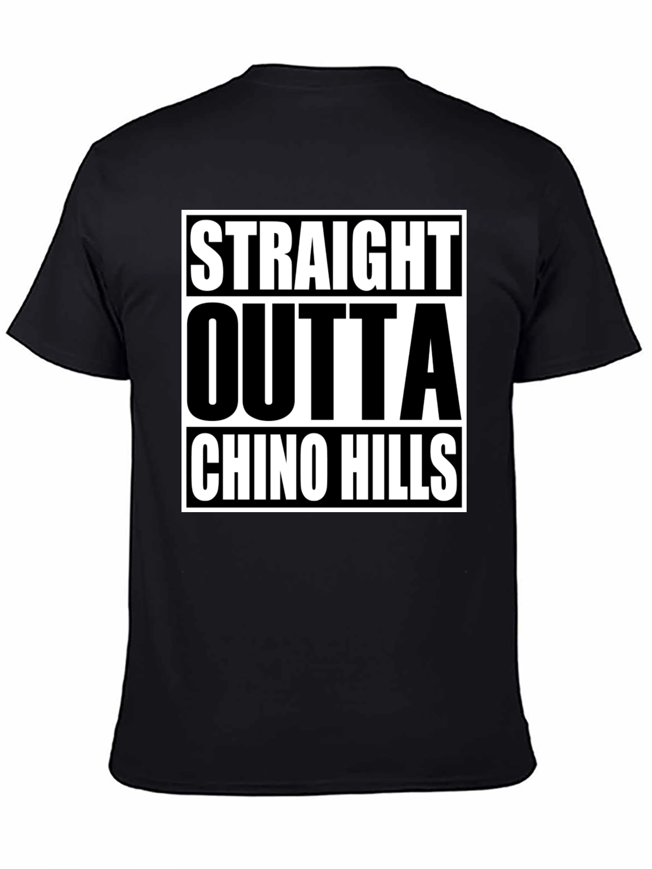 Straight Outta Chino Hills Black T-Shirt