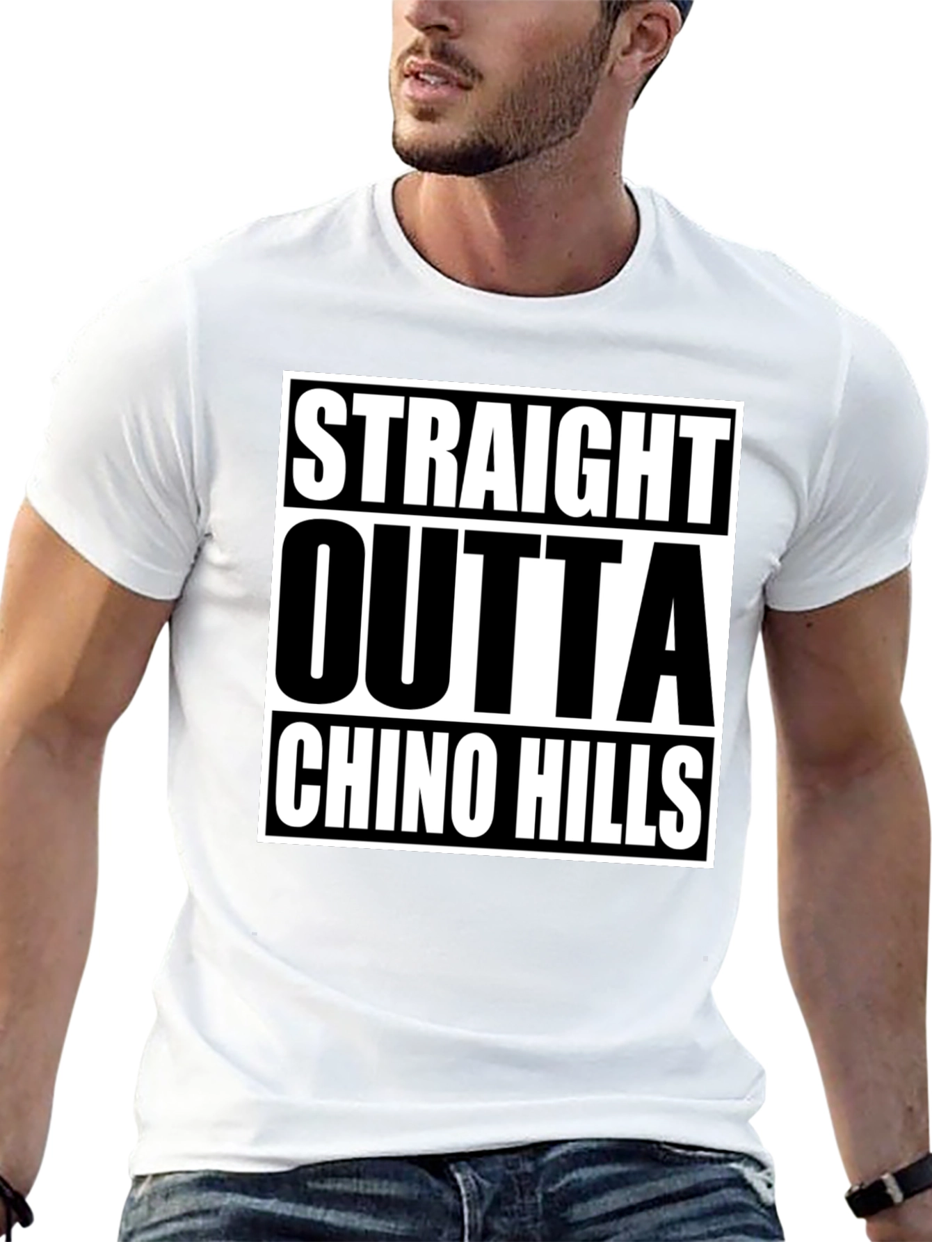 Straight Outta Chino Hills Black T-Shirt