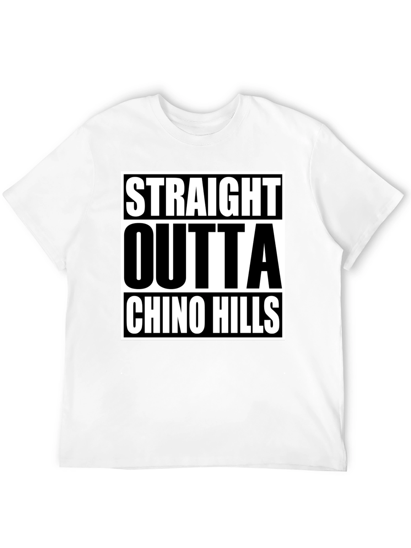 Straight Outta Chino Hills Black T-Shirt