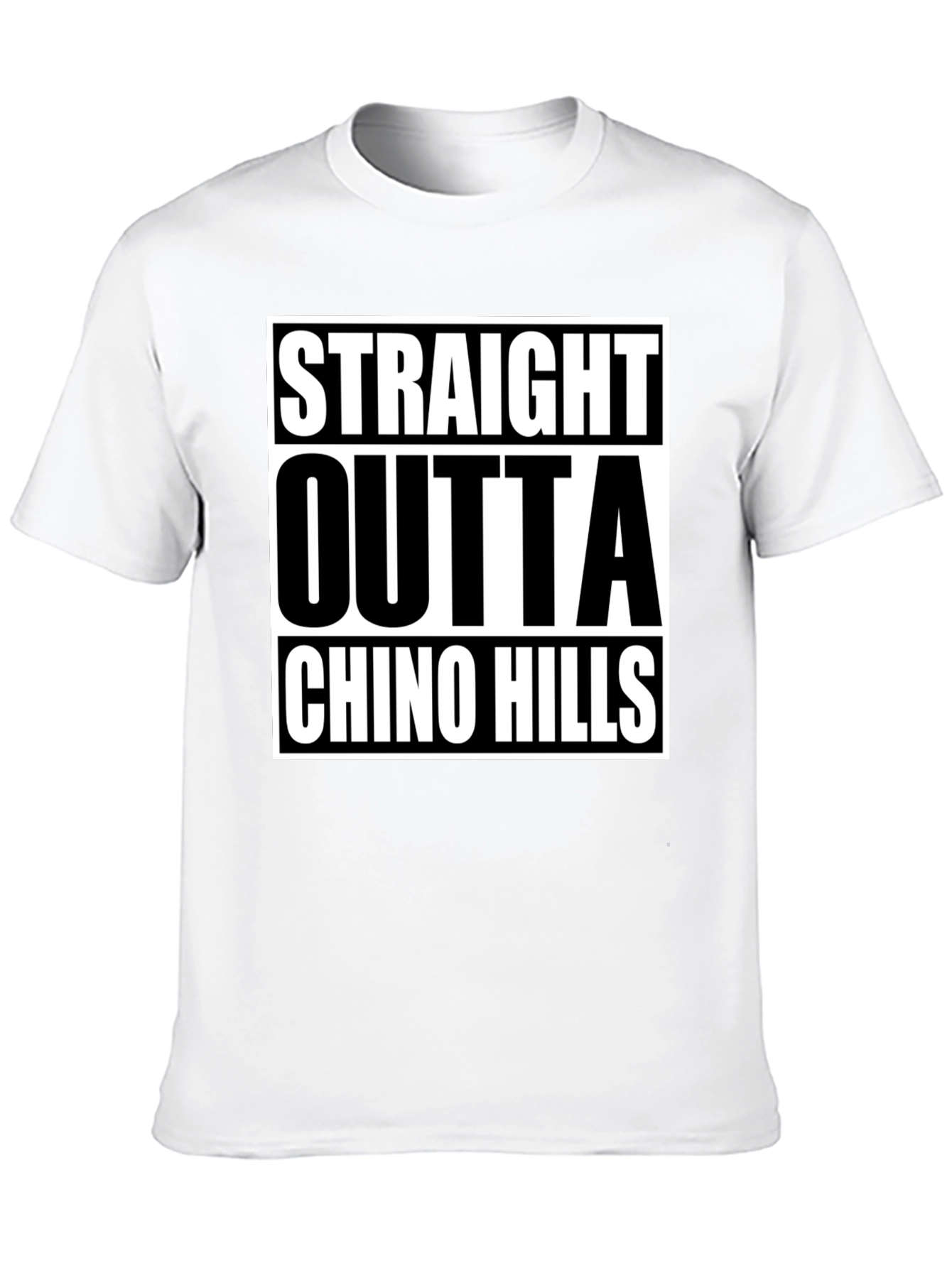 Straight Outta Chino Hills Black T-Shirt