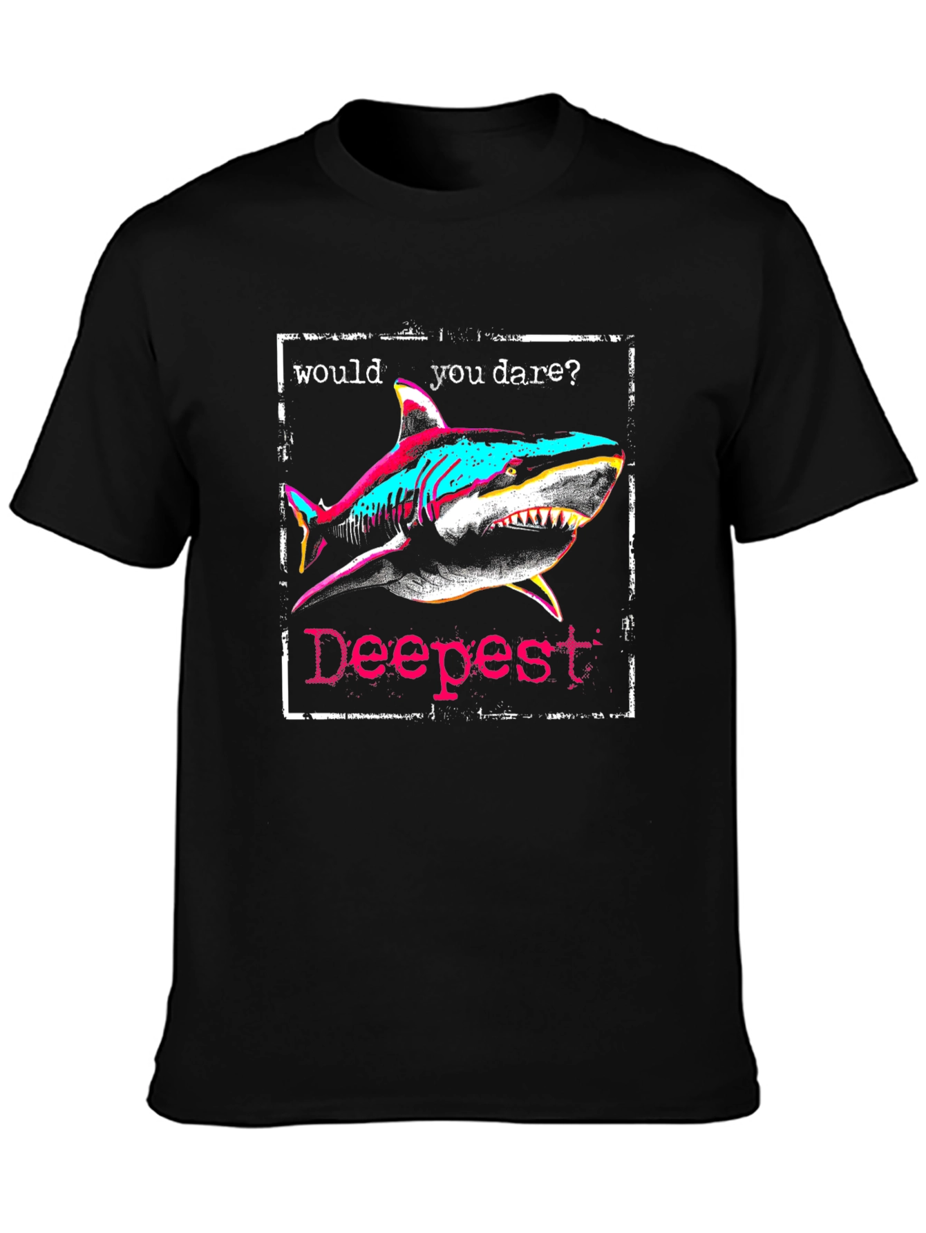 Dare to Go Deepest Shark Graphic Tee