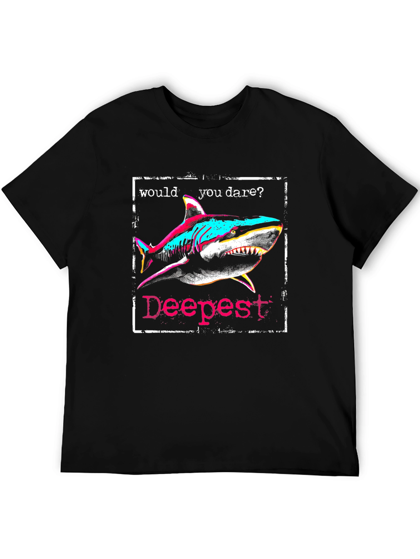Dare to Go Deepest Shark Graphic Tee