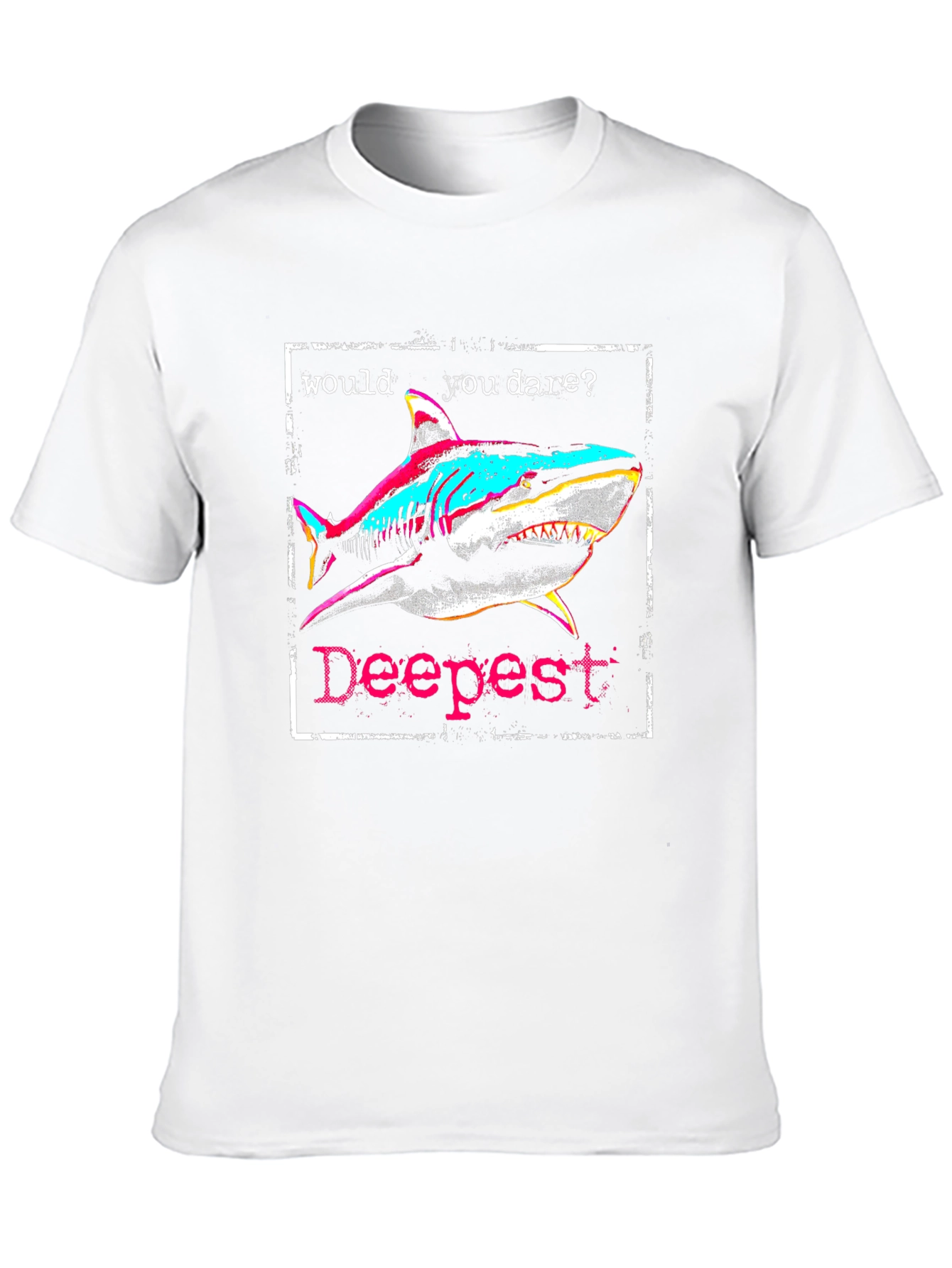 Dare to Go Deepest Shark Graphic Tee