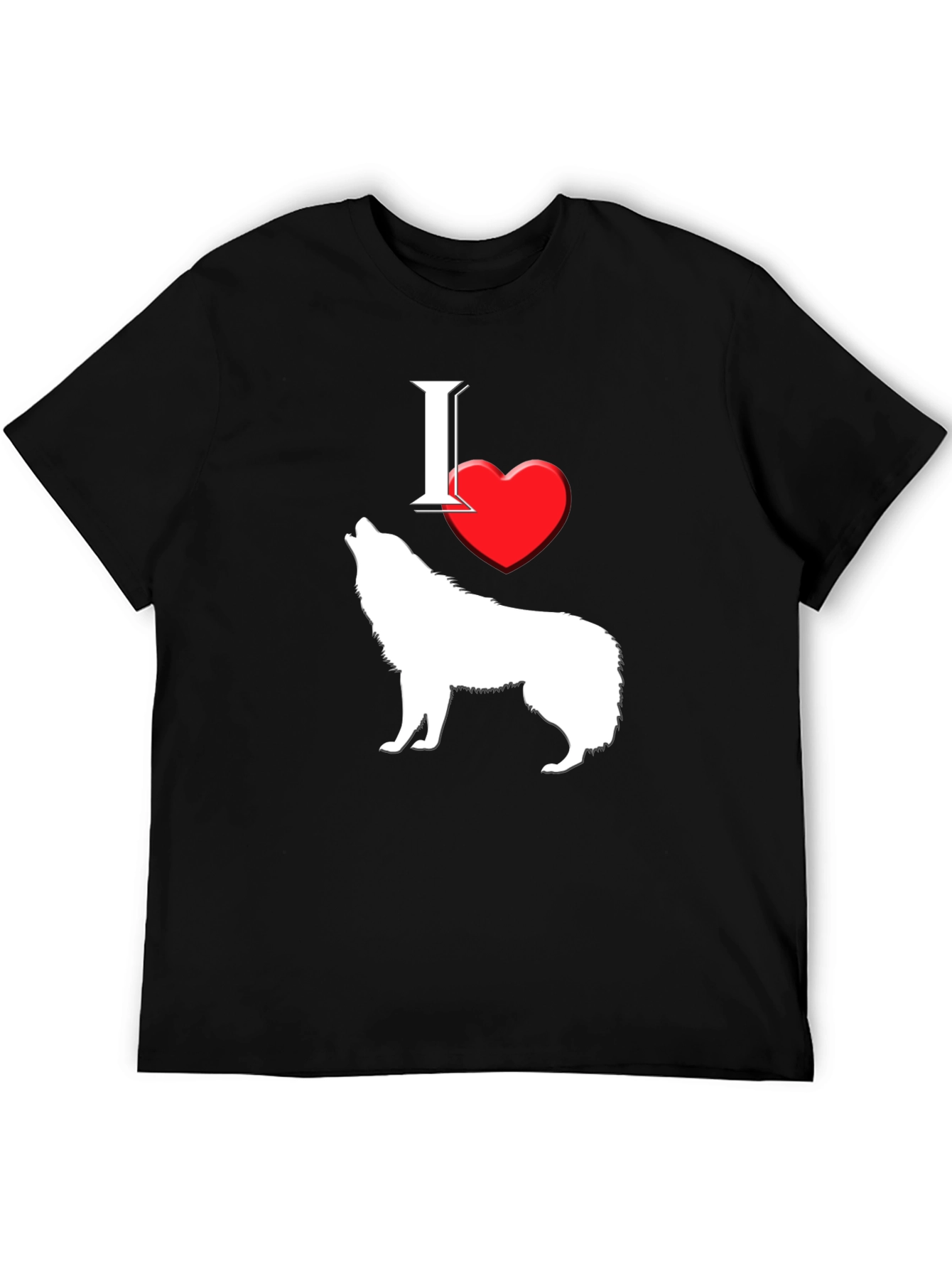 I Love Wolves T-Shirt Wolf Howl Design