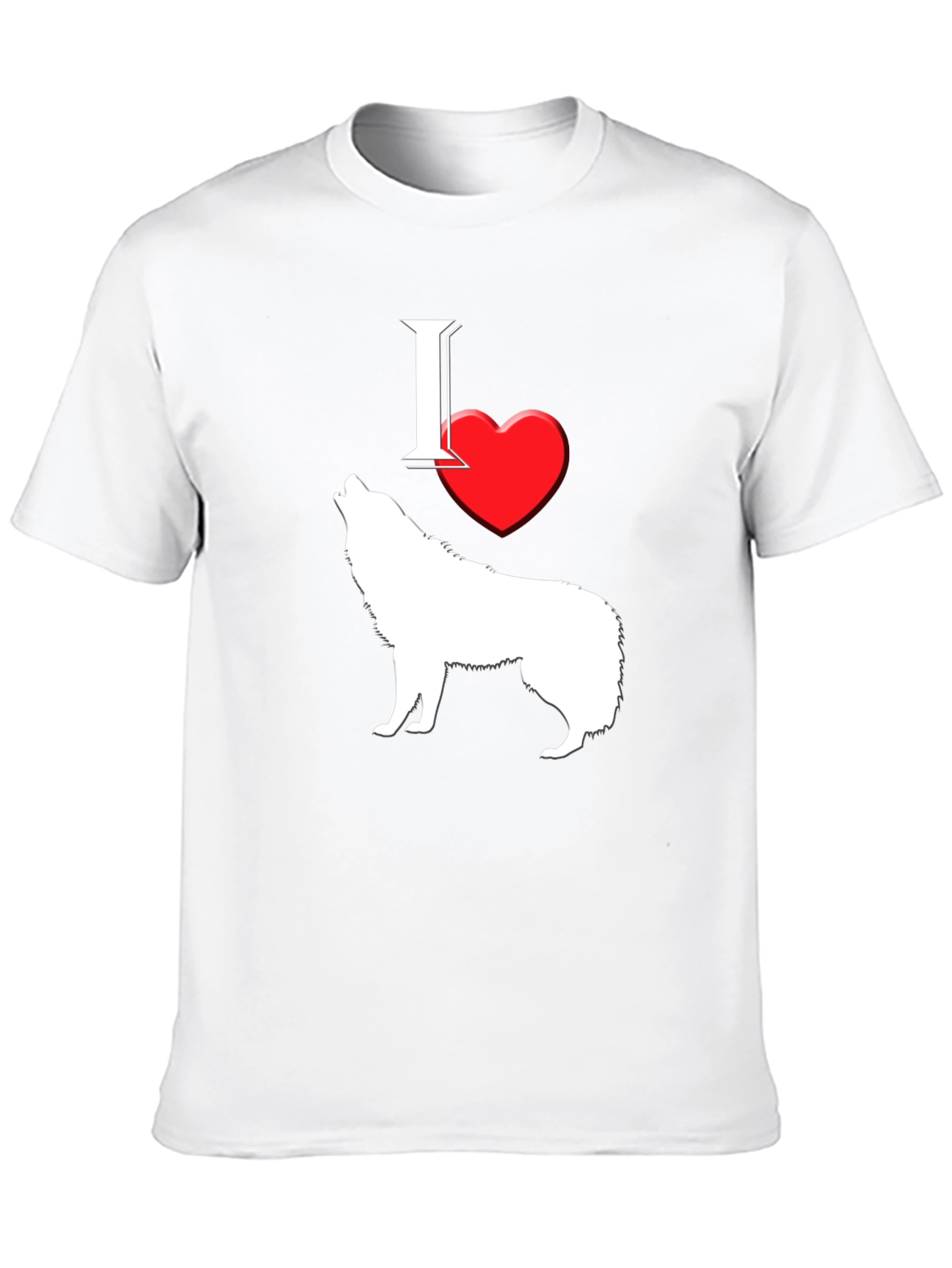 I Love Wolves T-Shirt Wolf Howl Design