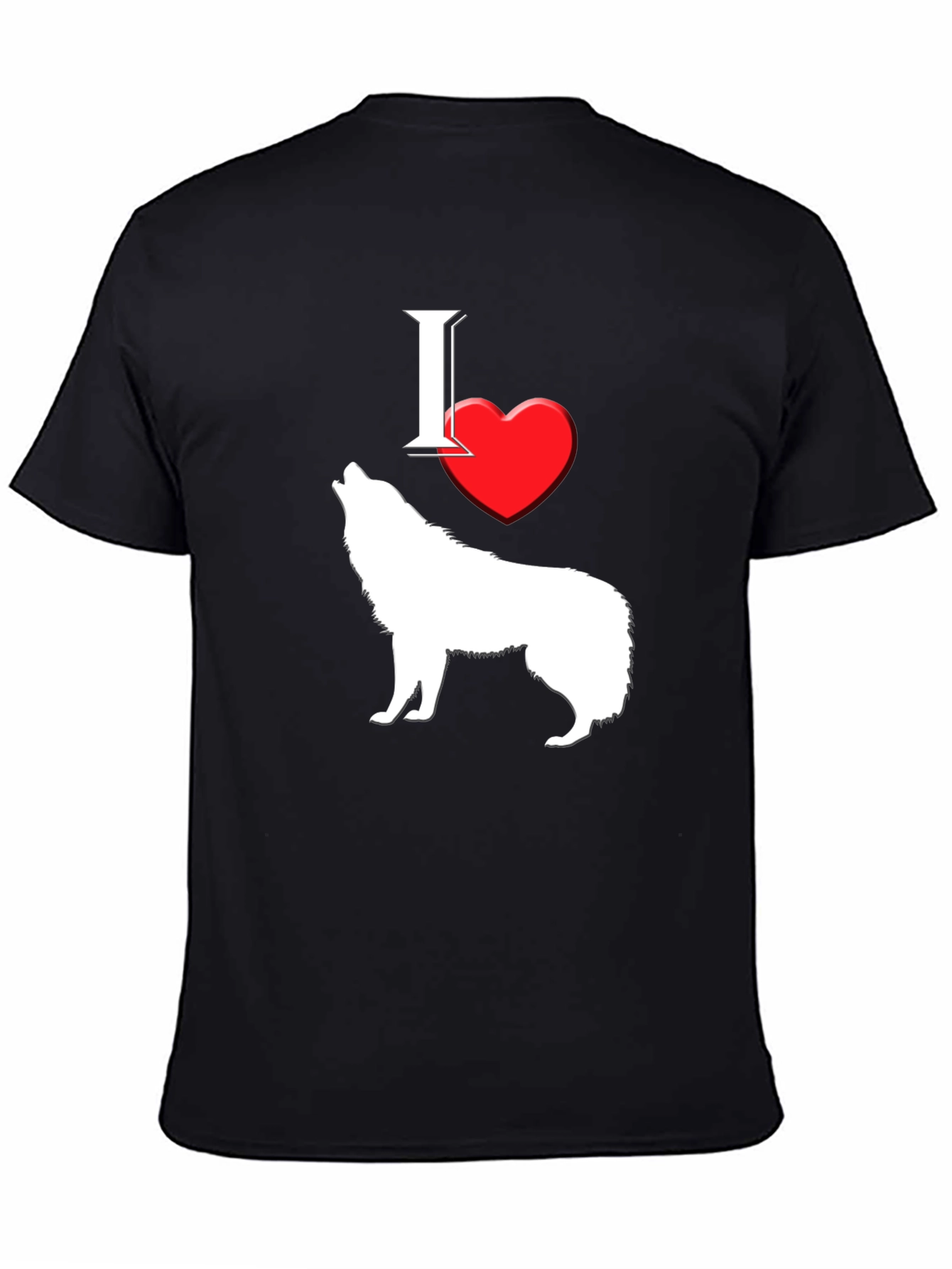 I Love Wolves T-Shirt Wolf Howl Design