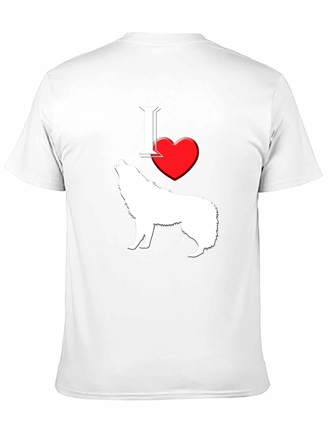 I Love Wolves T-Shirt Wolf Howl Design