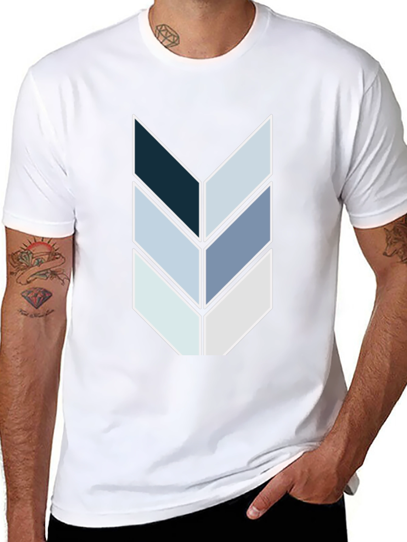 Modern Geometric Arrow Graphic T-Shirt