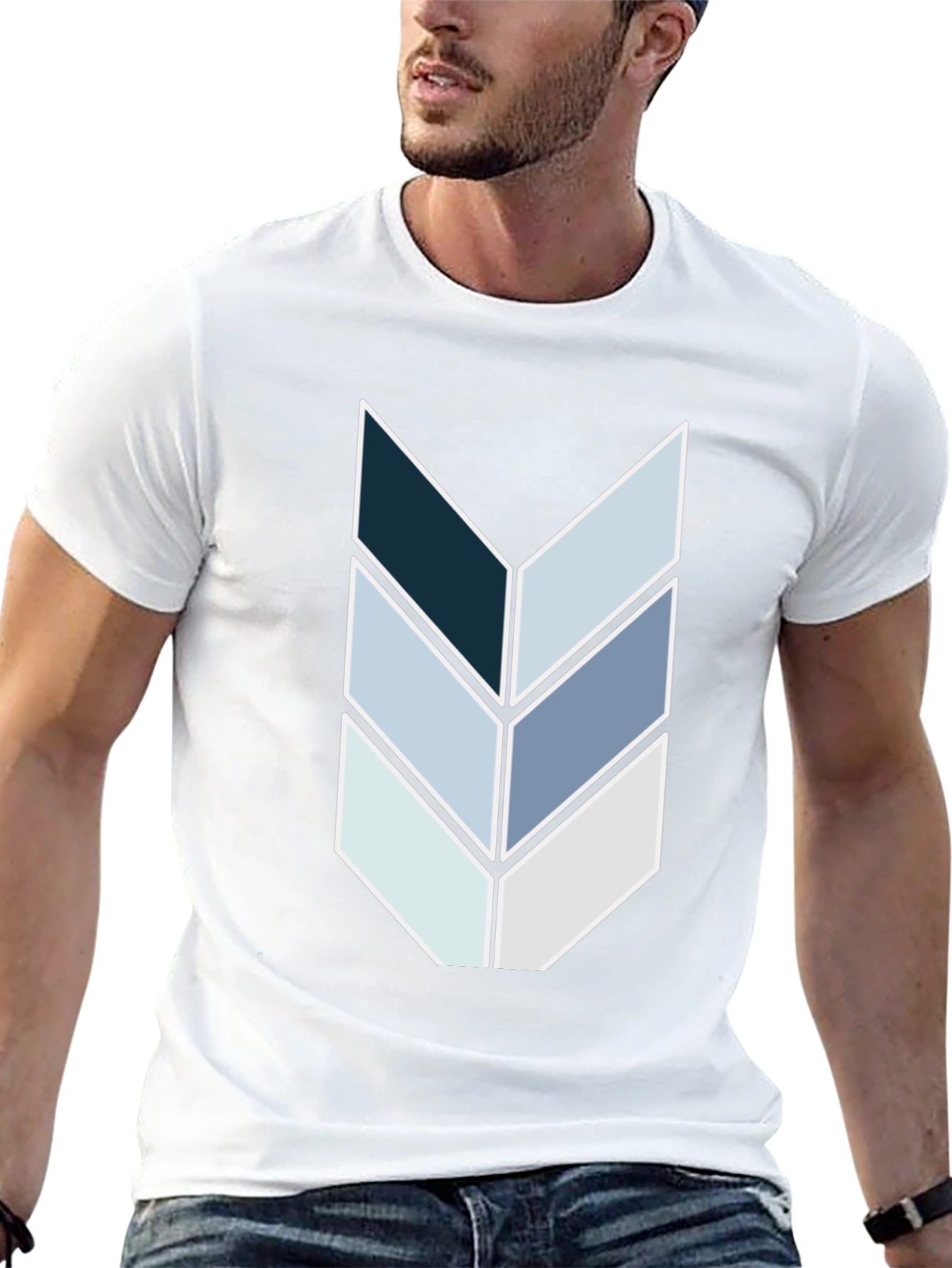 Modern Geometric Arrow Graphic T-Shirt