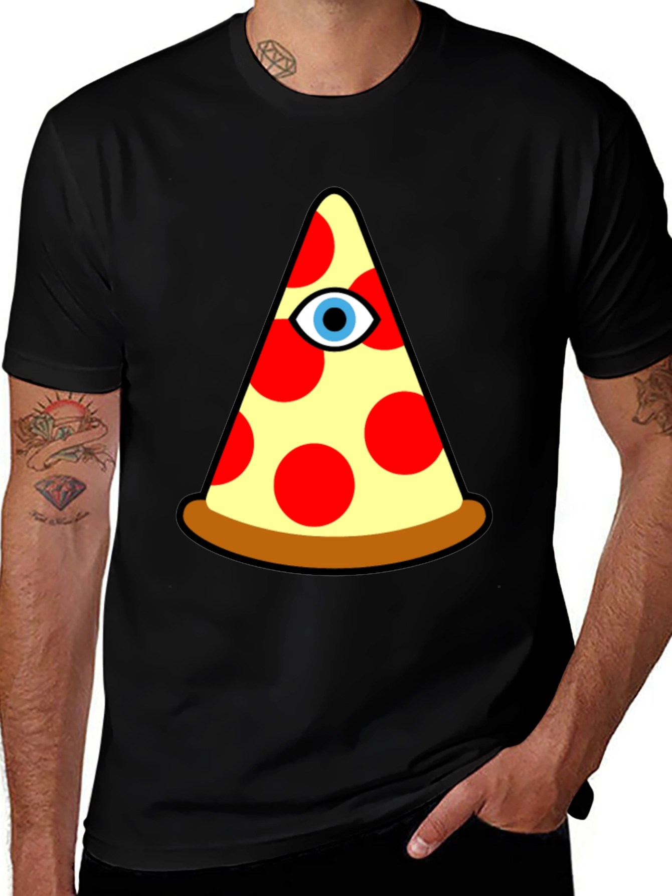 Pizza Illuminati Graphic T-Shirt