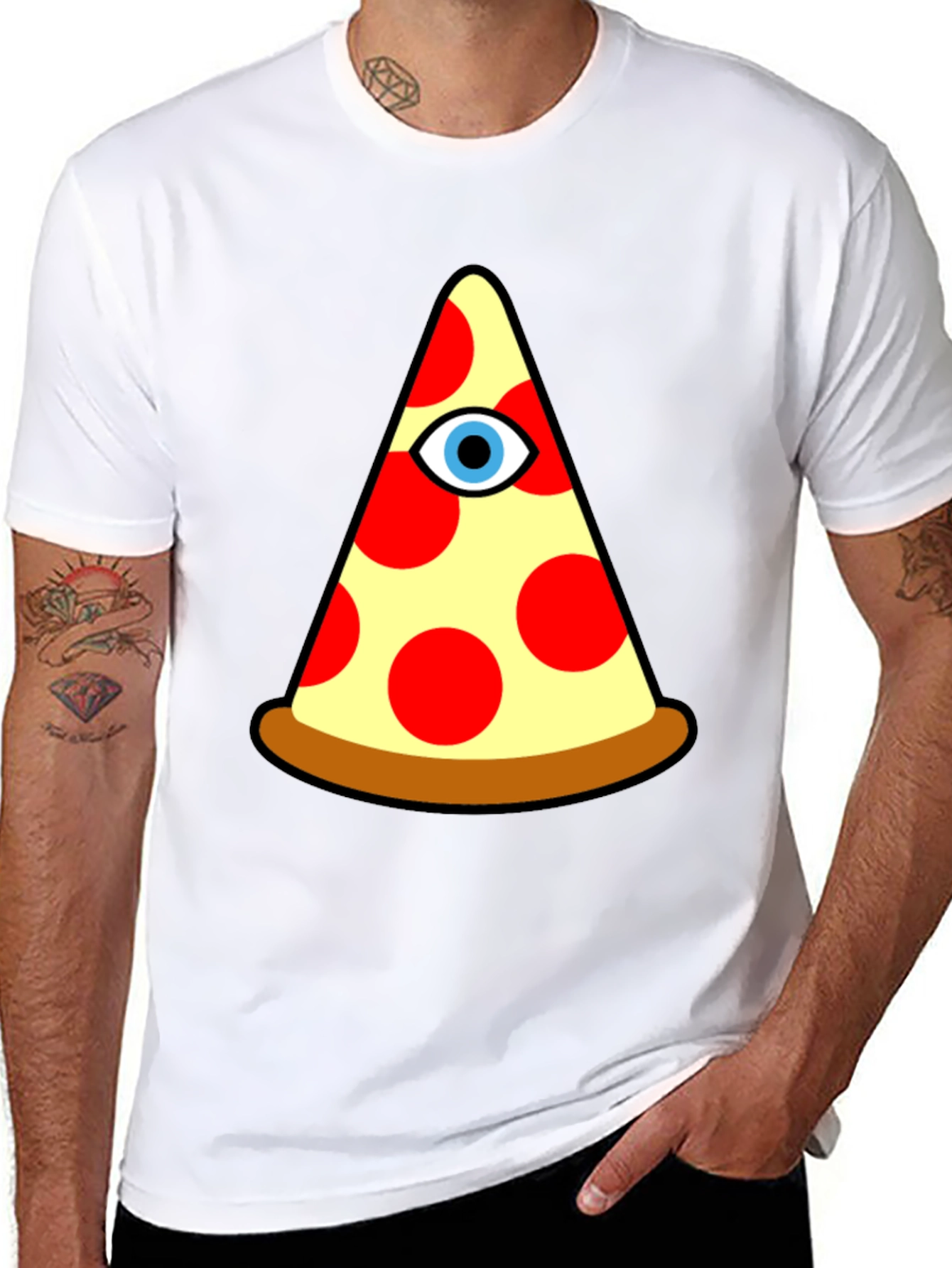 Pizza Illuminati Graphic T-Shirt