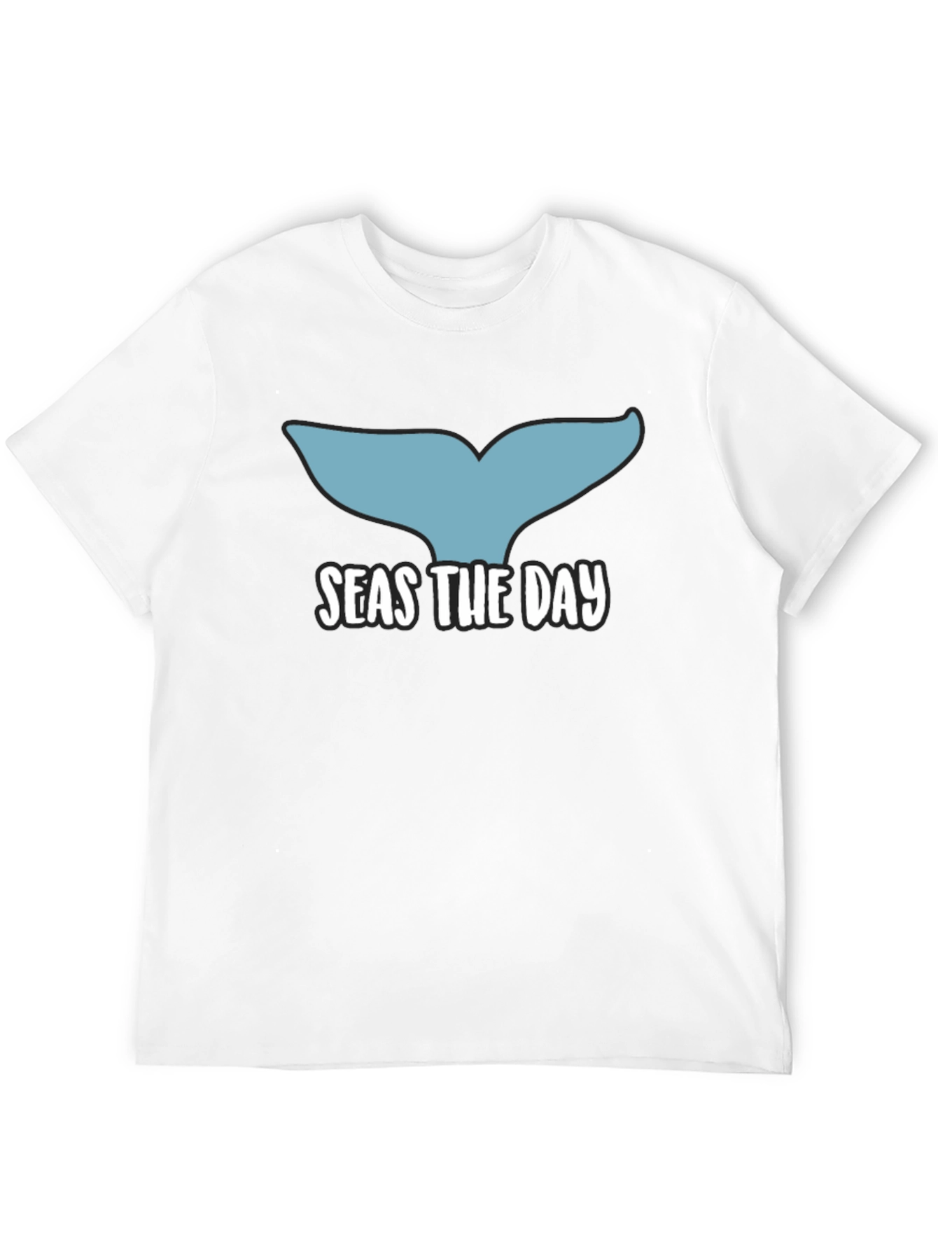 Seas The Day Whale Tail Graphic T-Shirt