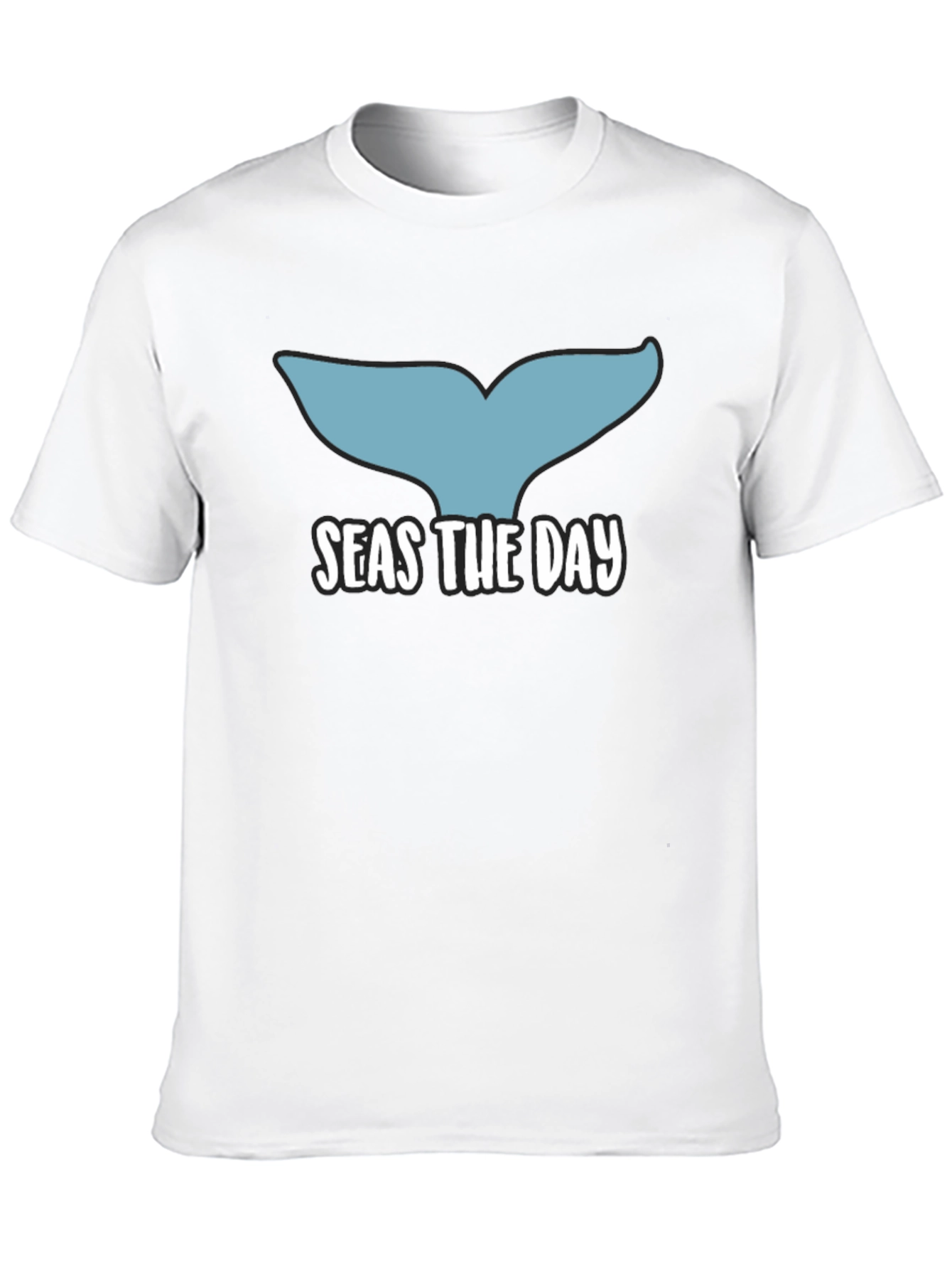 Seas The Day Whale Tail Graphic T-Shirt