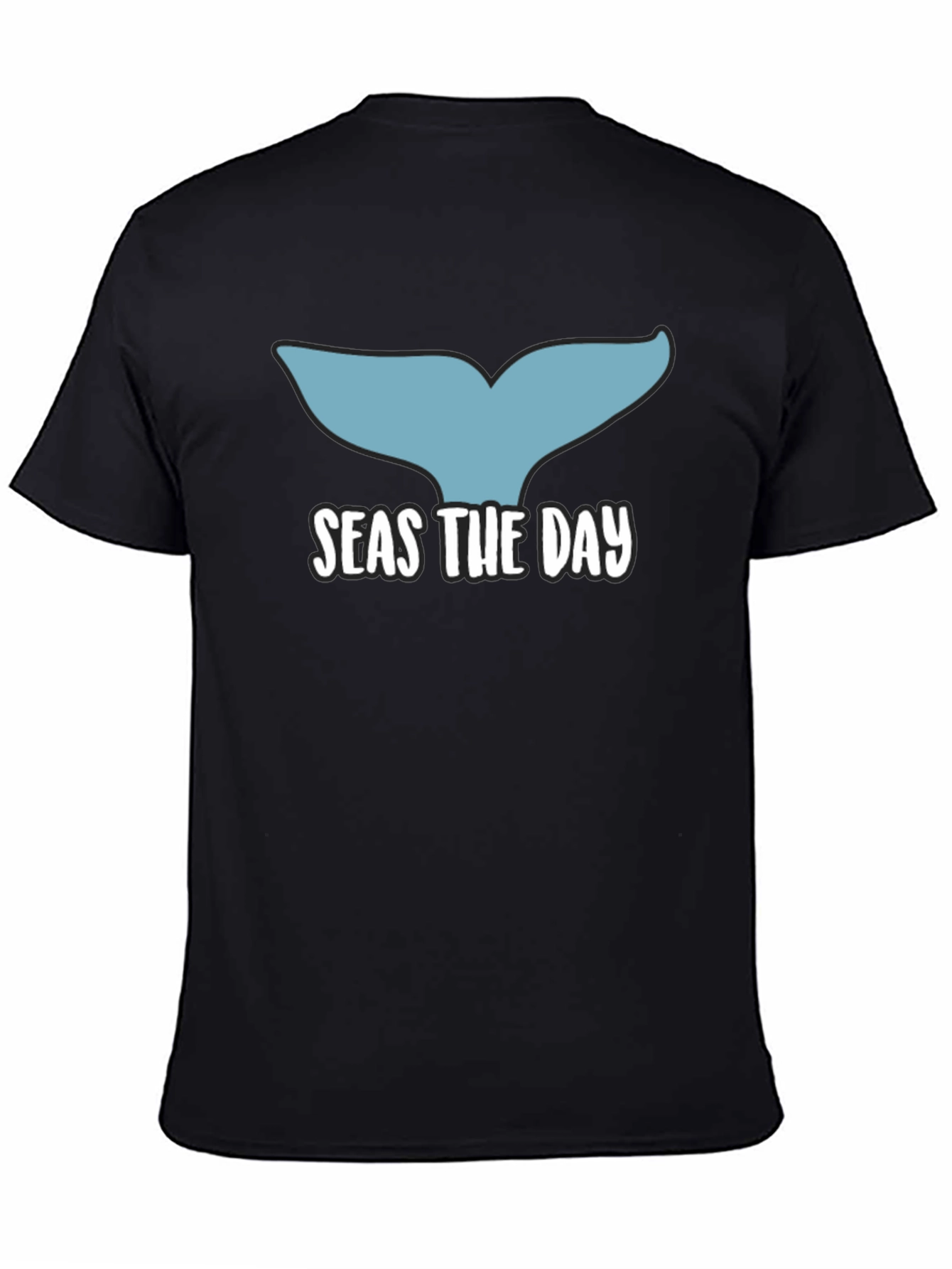 Seas The Day Whale Tail Graphic T-Shirt