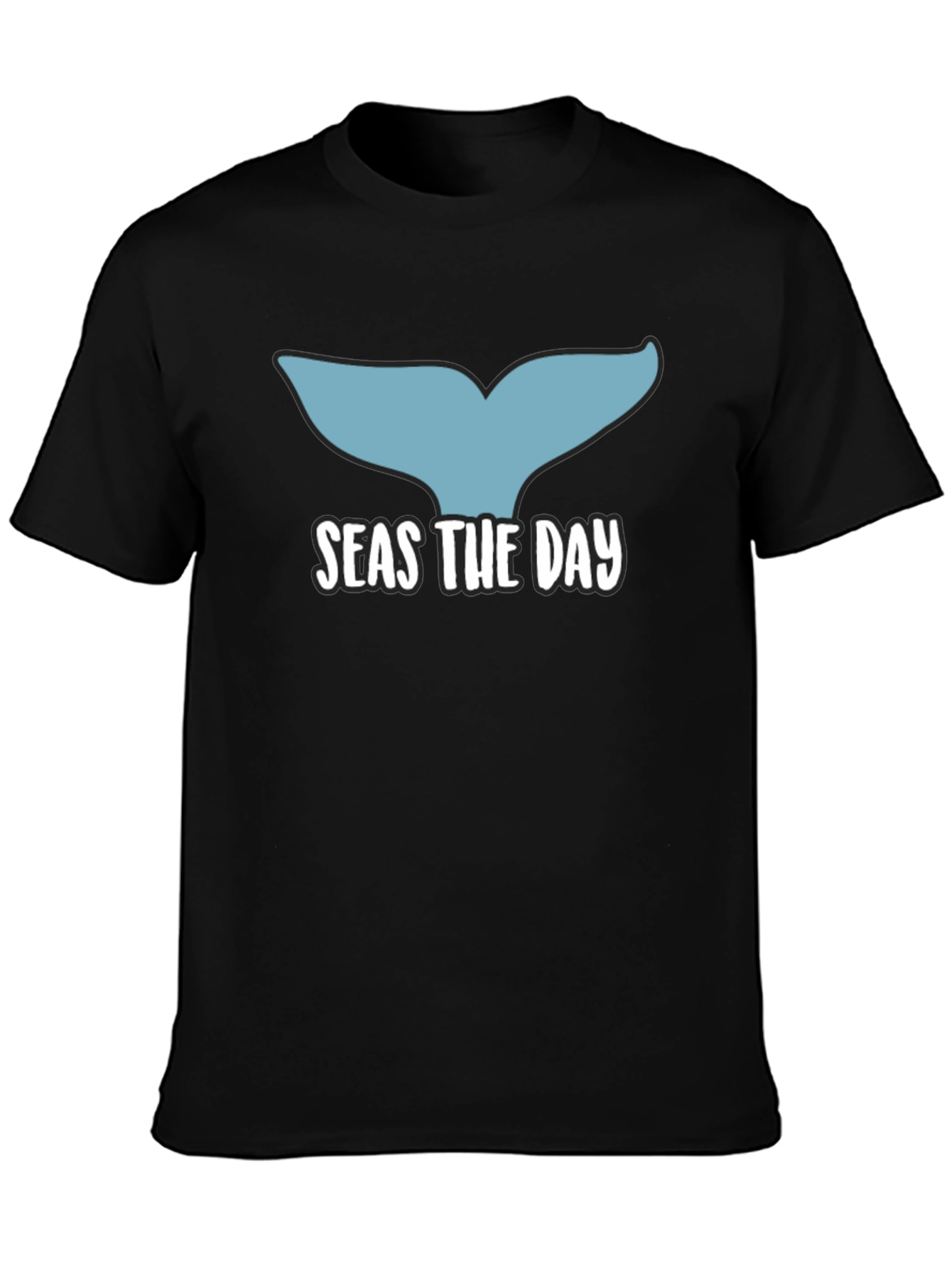 Seas The Day Whale Tail Graphic T-Shirt
