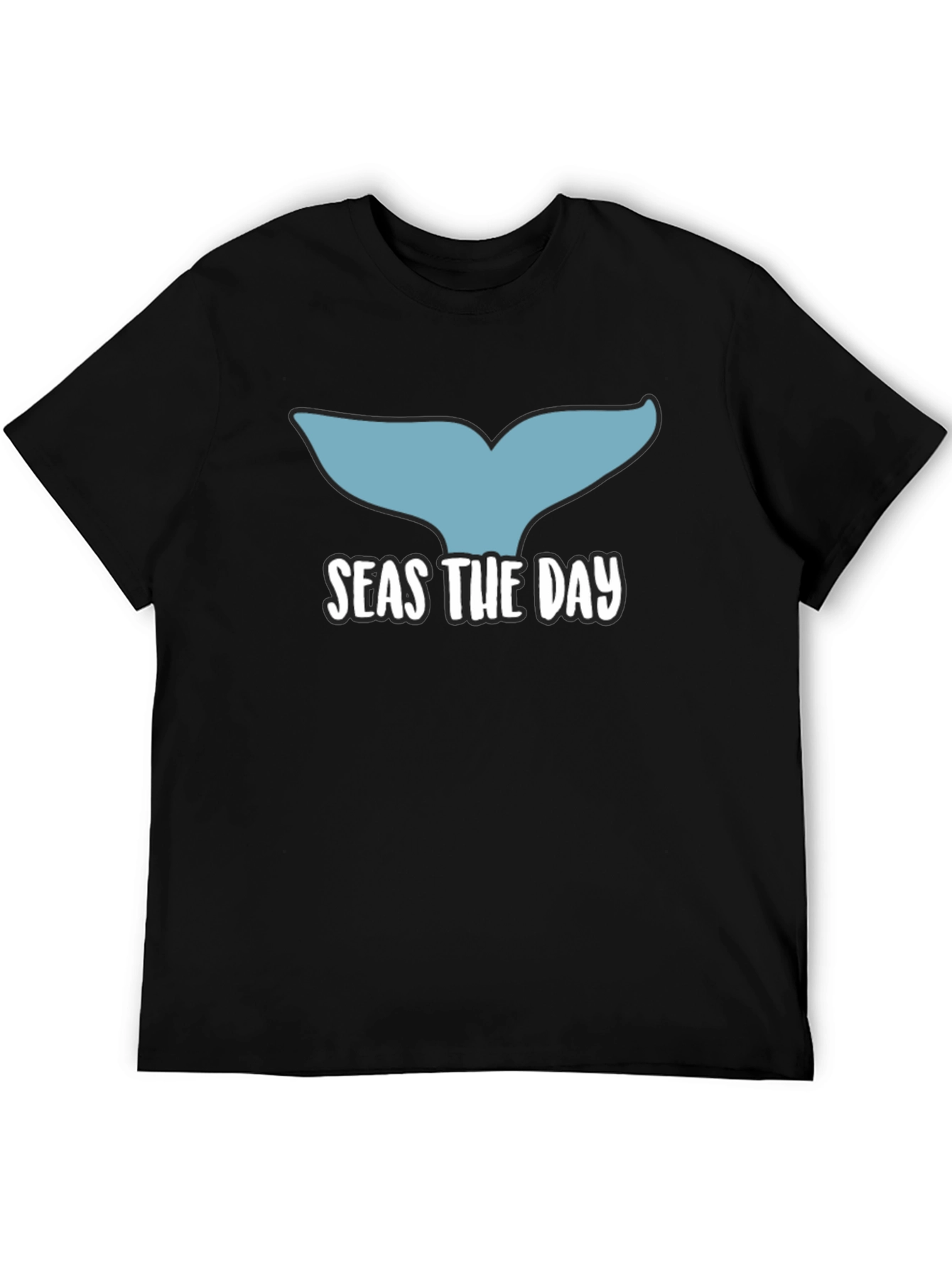 Seas The Day Whale Tail Graphic T-Shirt