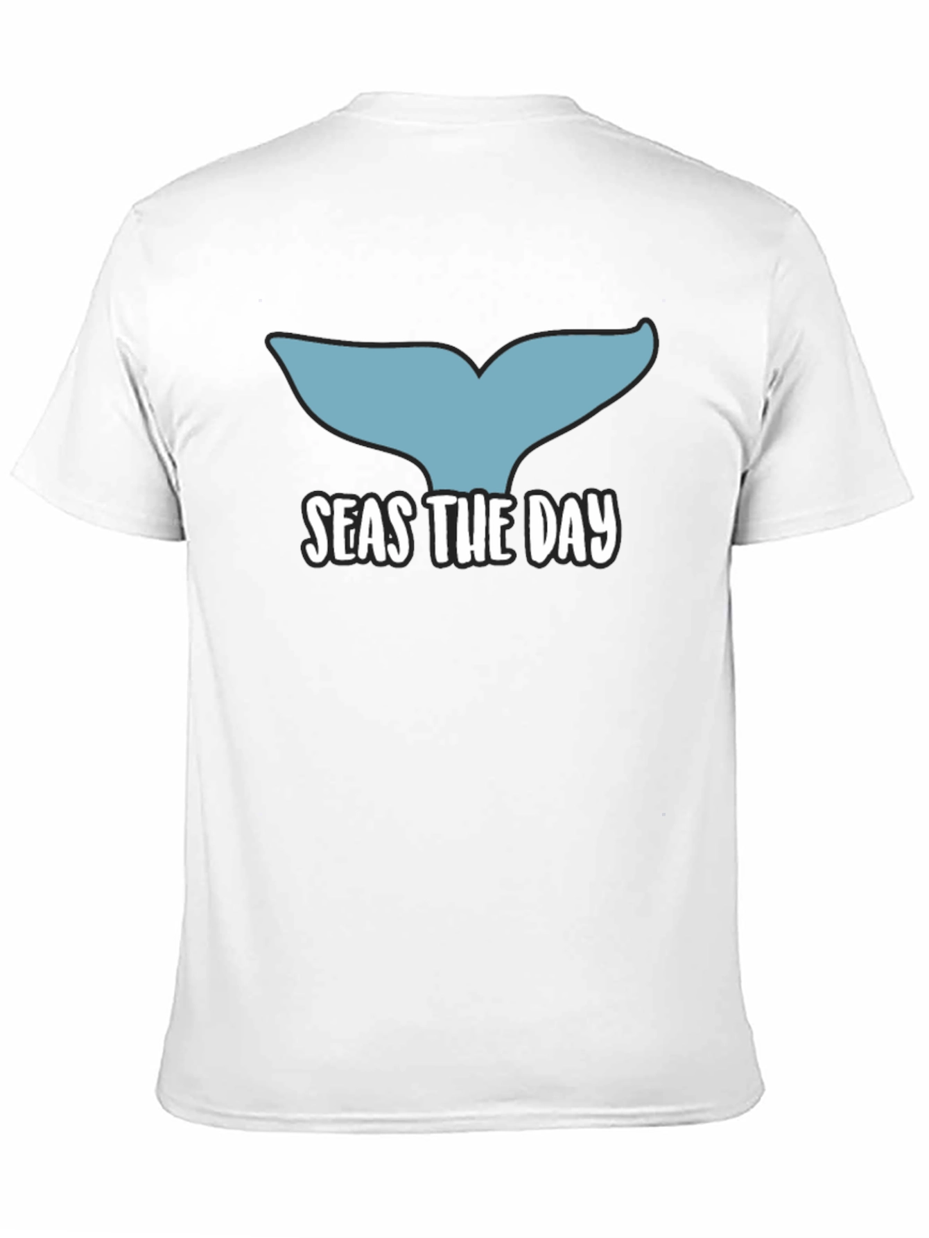 Seas The Day Whale Tail Graphic T-Shirt