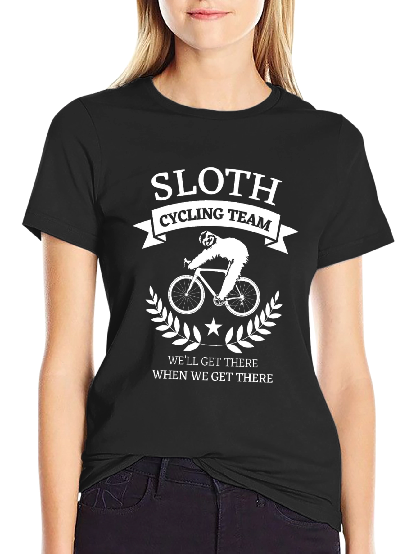 Sloth Cycling Team Funny Graphic Tee