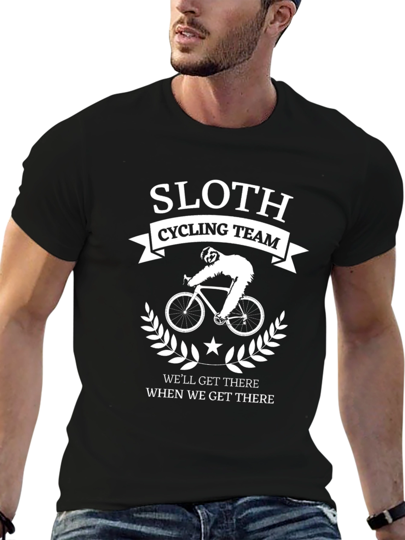Sloth Cycling Team Funny Graphic Tee