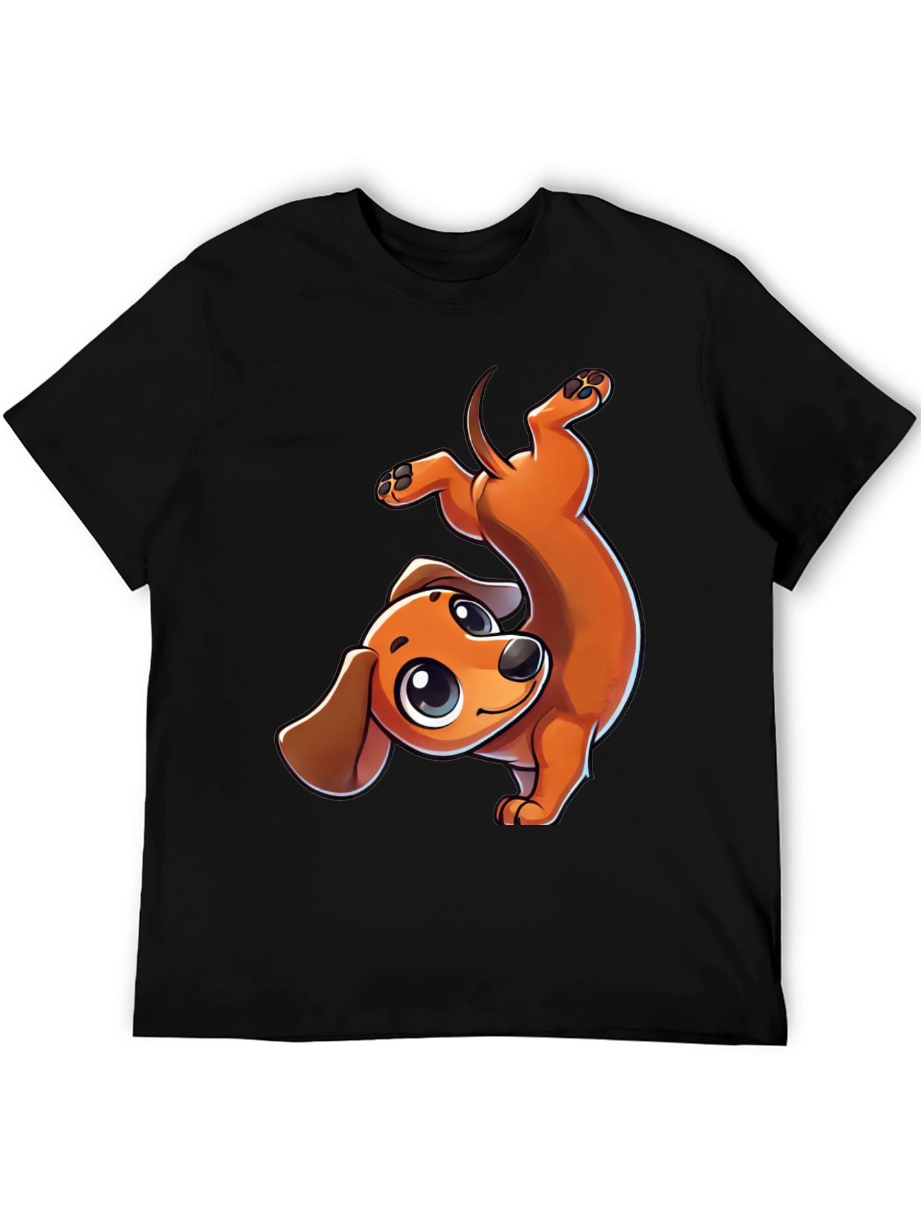 Cute Dachshund Cartoon Graphic T-Shirt