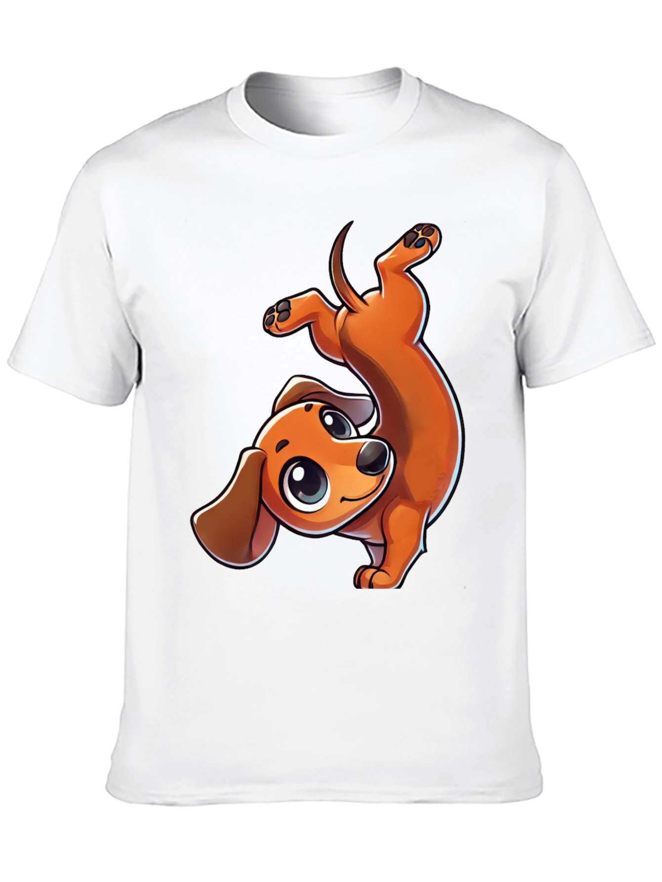 Cute Dachshund Cartoon Graphic T-Shirt