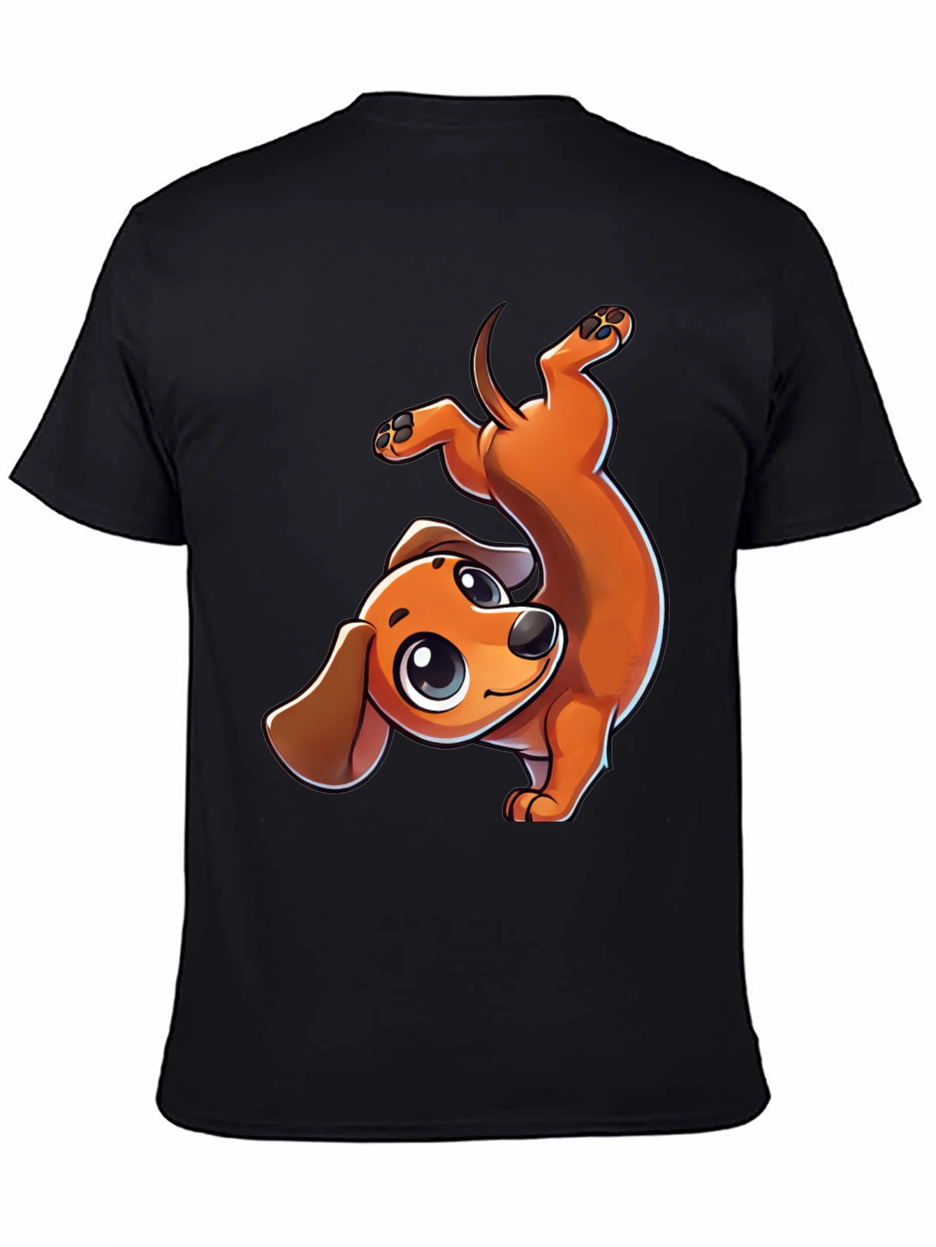 Cute Dachshund Cartoon Graphic T-Shirt