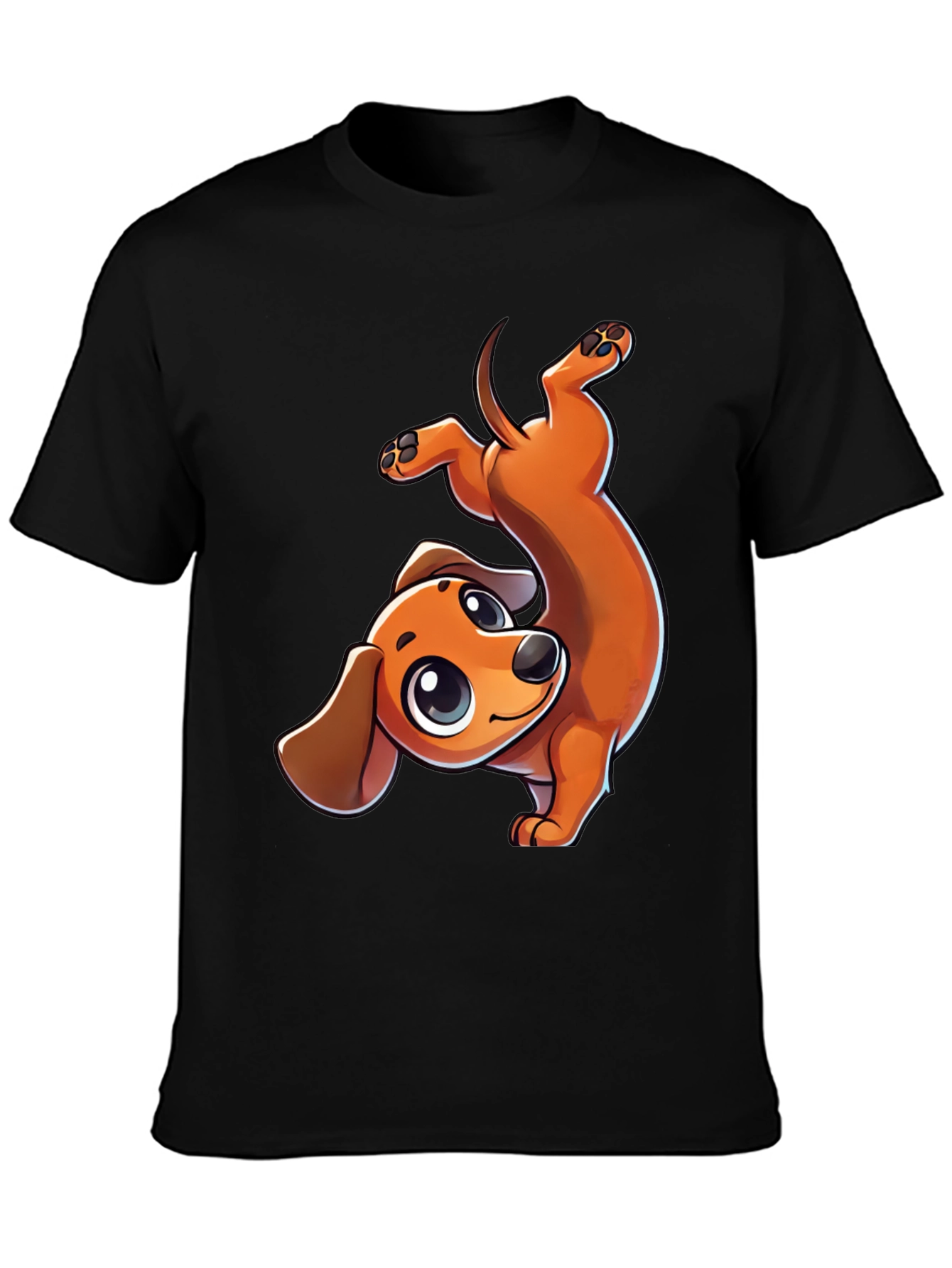 Cute Dachshund Cartoon Graphic T-Shirt