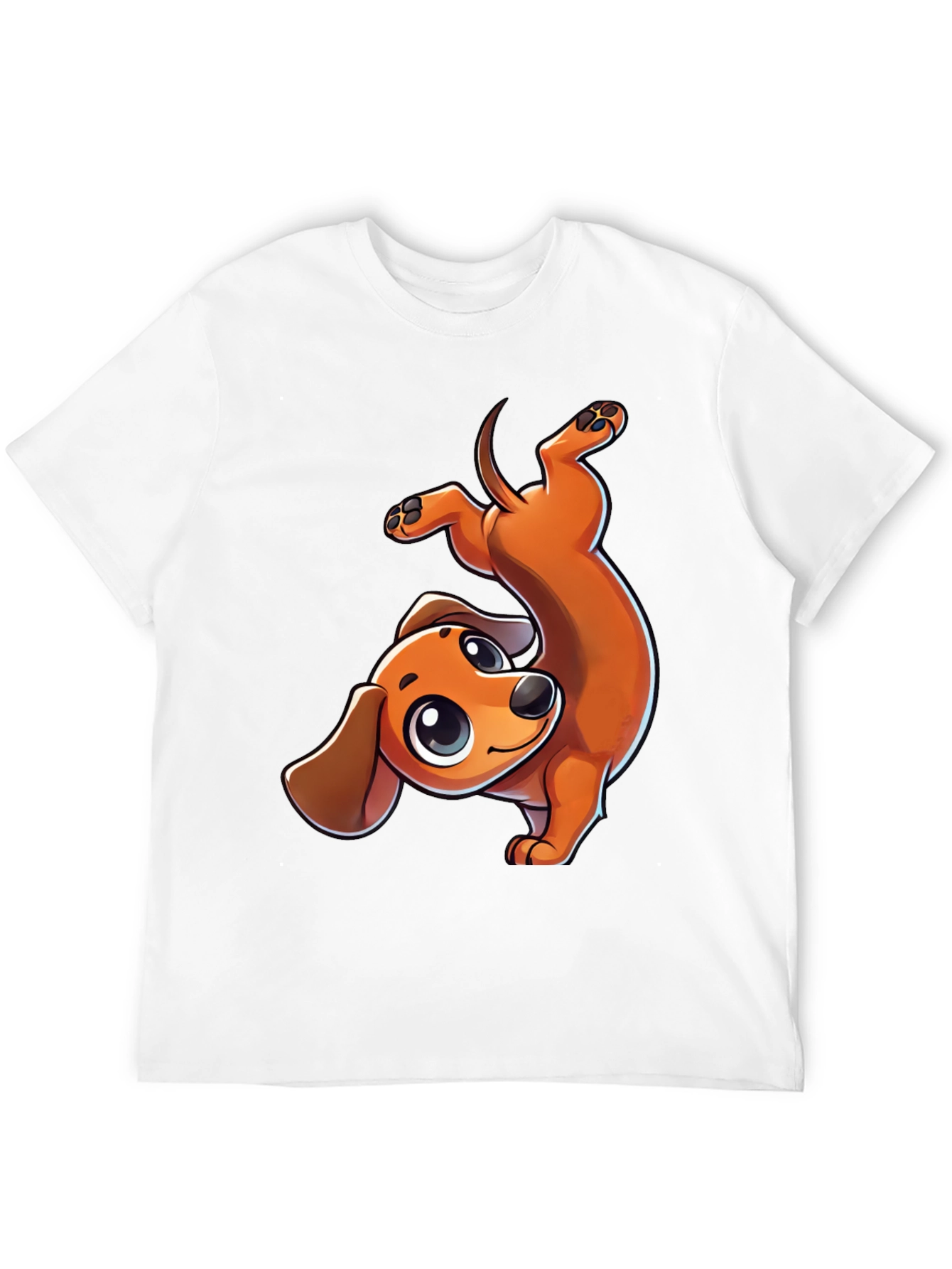 Cute Dachshund Cartoon Graphic T-Shirt