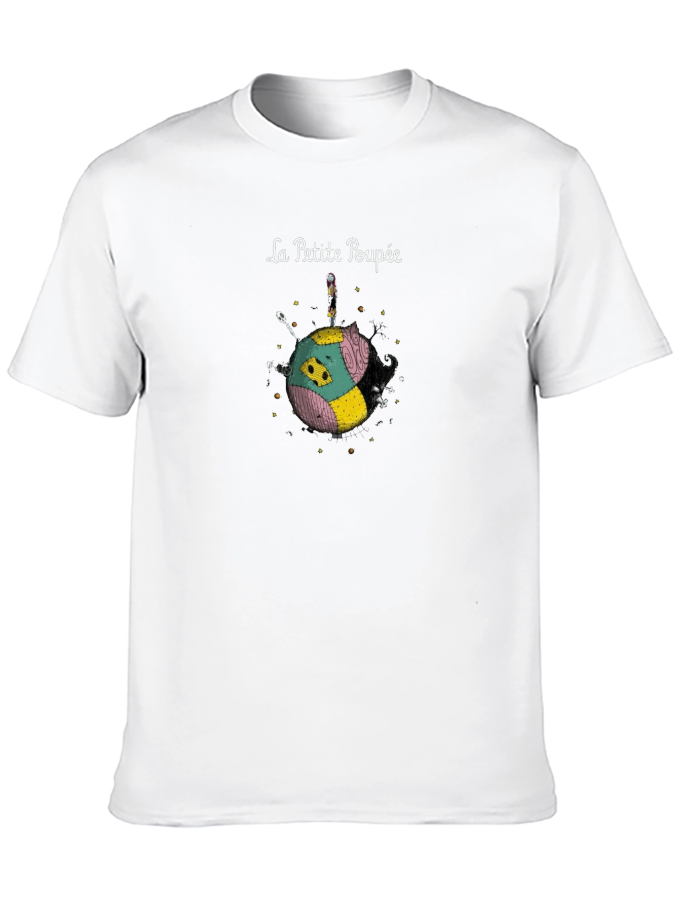 La Petite Poupee Graphic Tee - Black Cotton T-Shirt