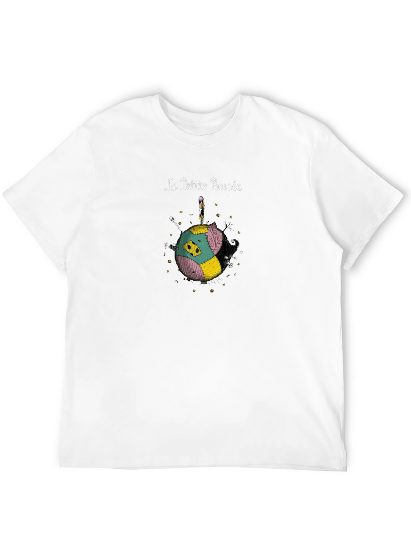 La Petite Poupee Graphic Tee - Black Cotton T-Shirt