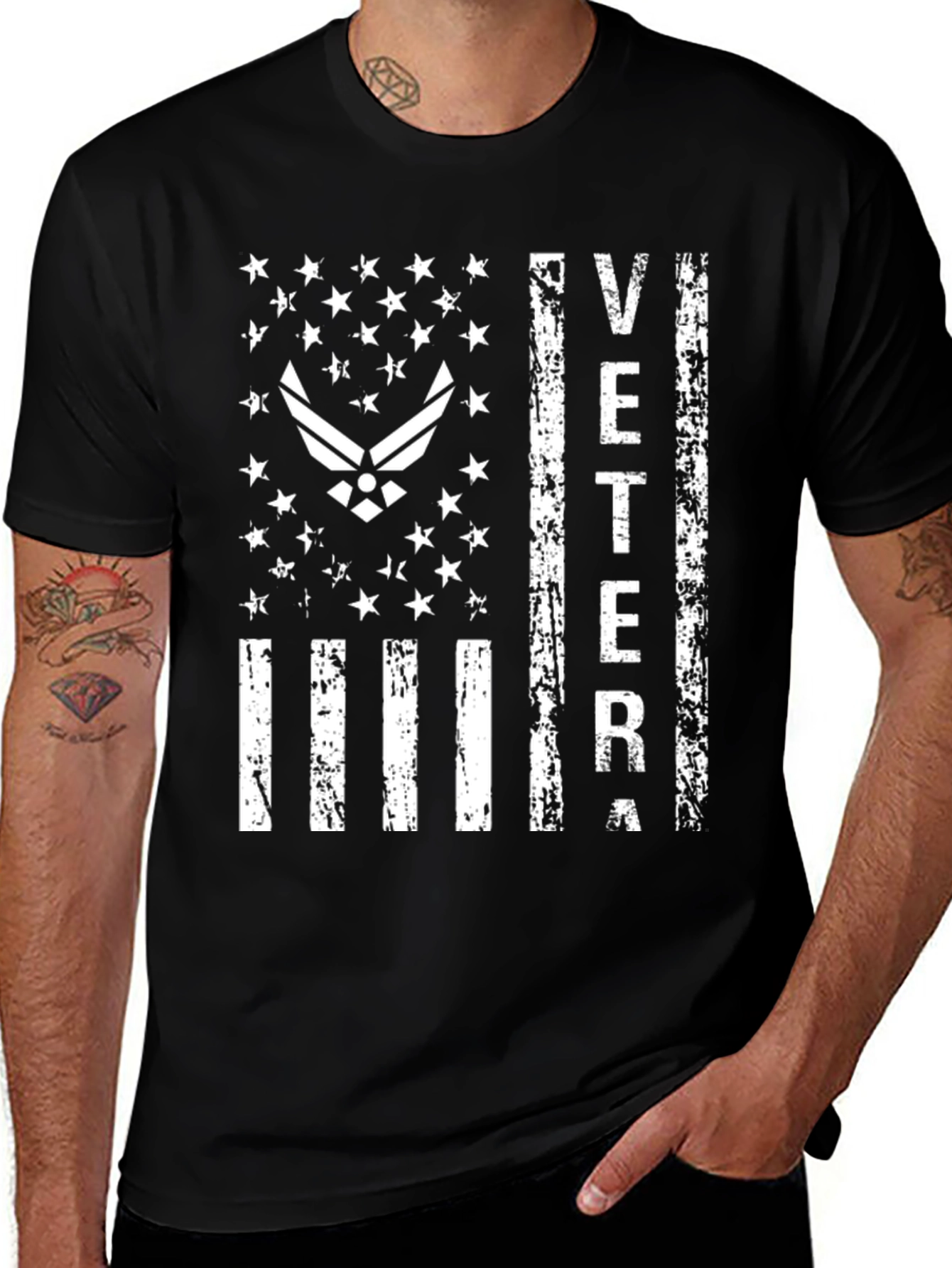 Air Force Veteran Flag Graphic T-Shirt