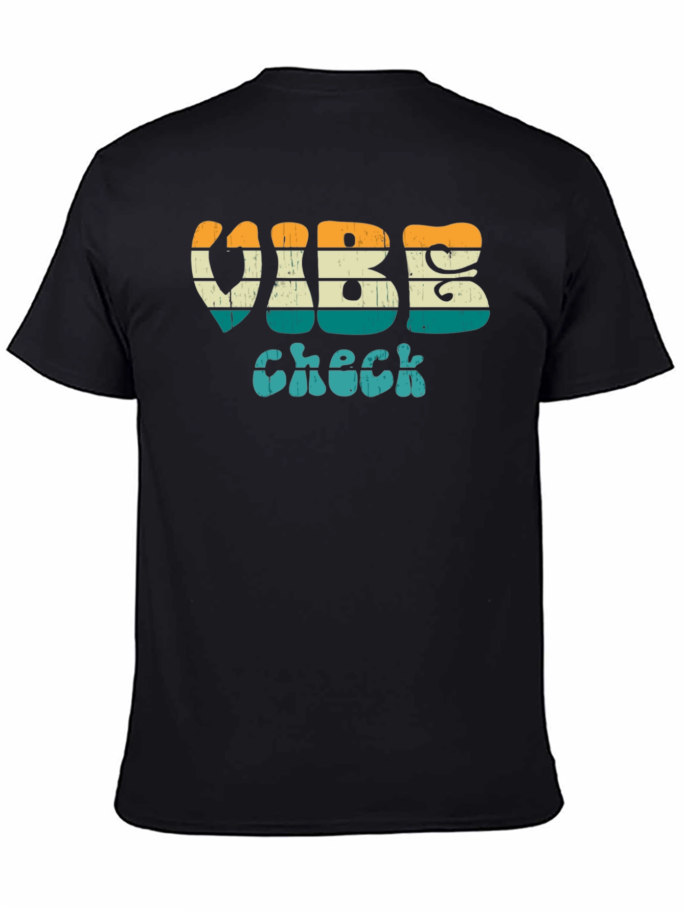 Vibe Check Retro Style Black T-Shirt