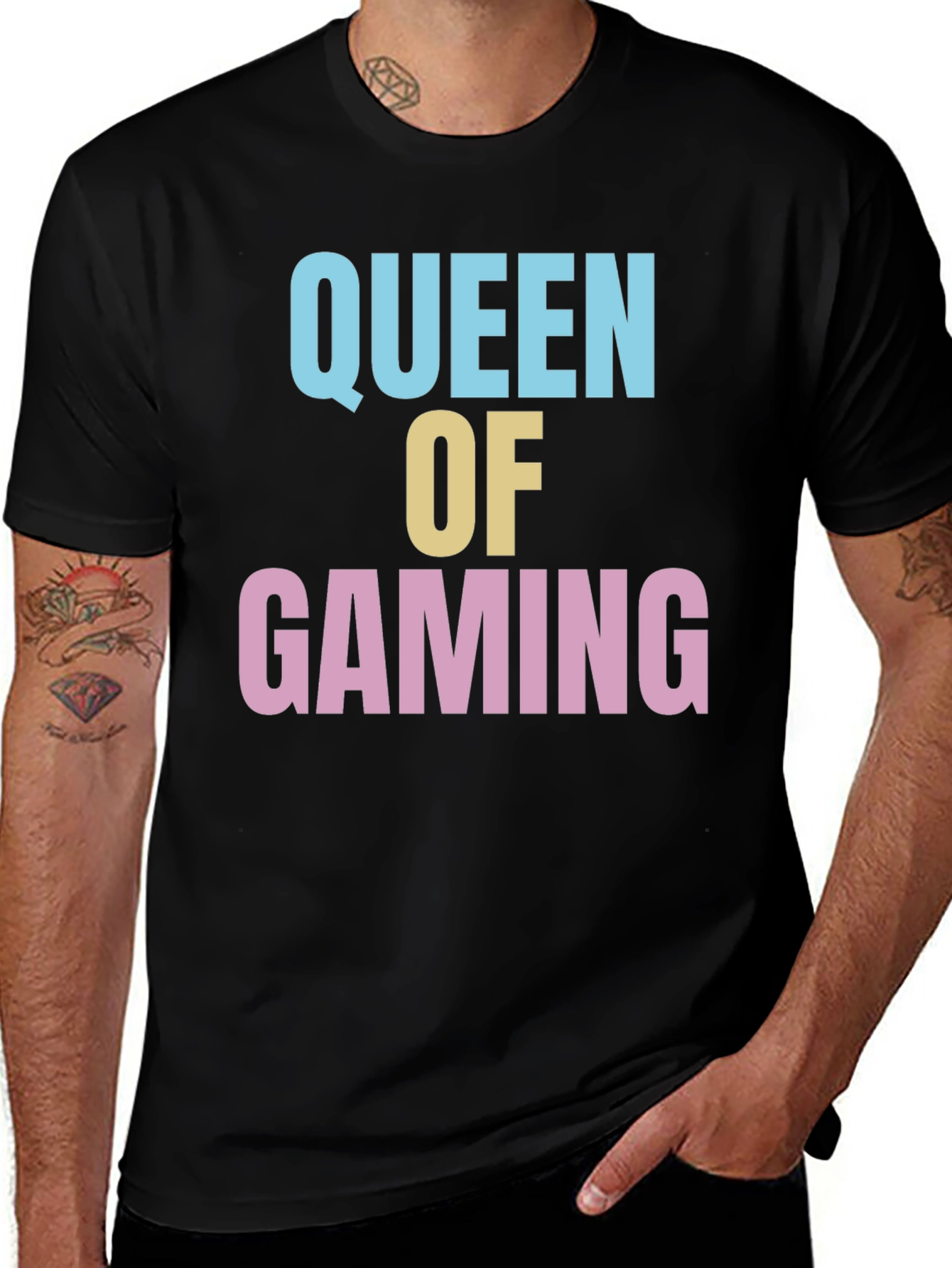 Queen of Gaming Black T-Shirt - Gamer Tee
