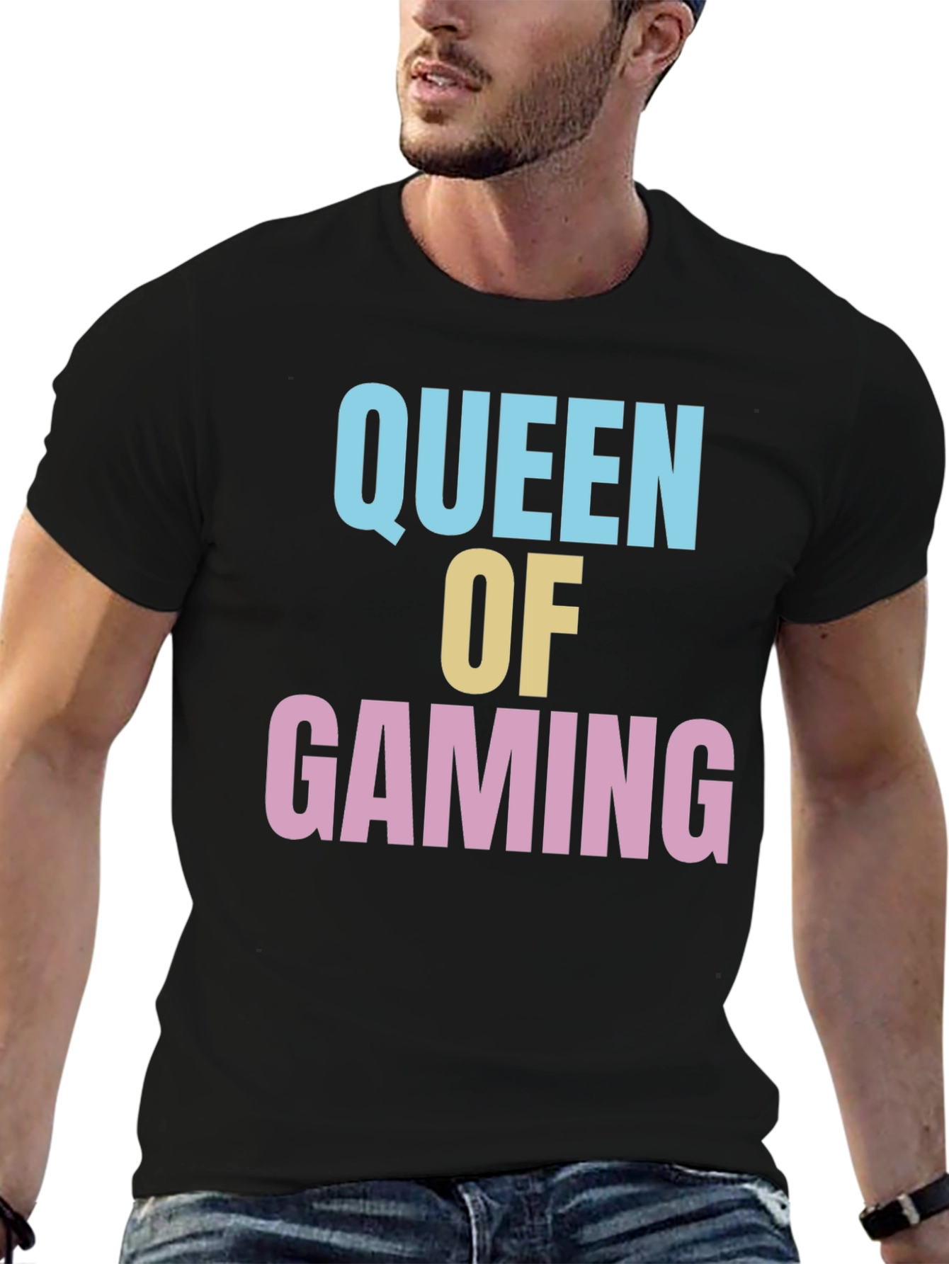 Queen of Gaming Black T-Shirt - Gamer Tee