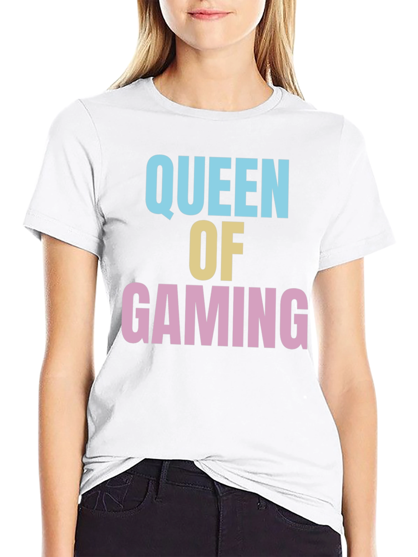Queen of Gaming Black T-Shirt - Gamer Tee