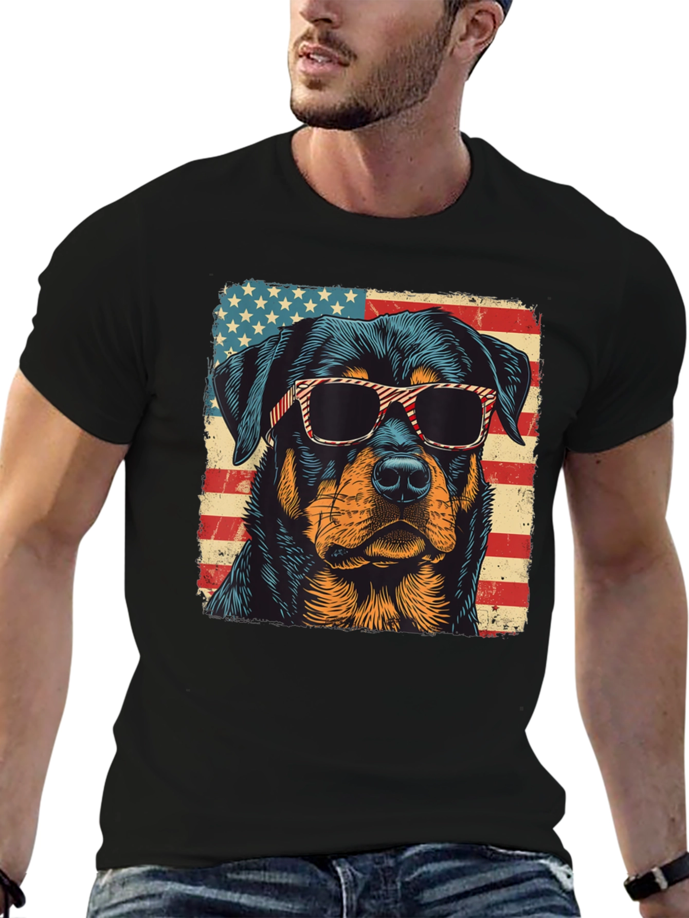 Patriotic Rottweiler T-Shirt