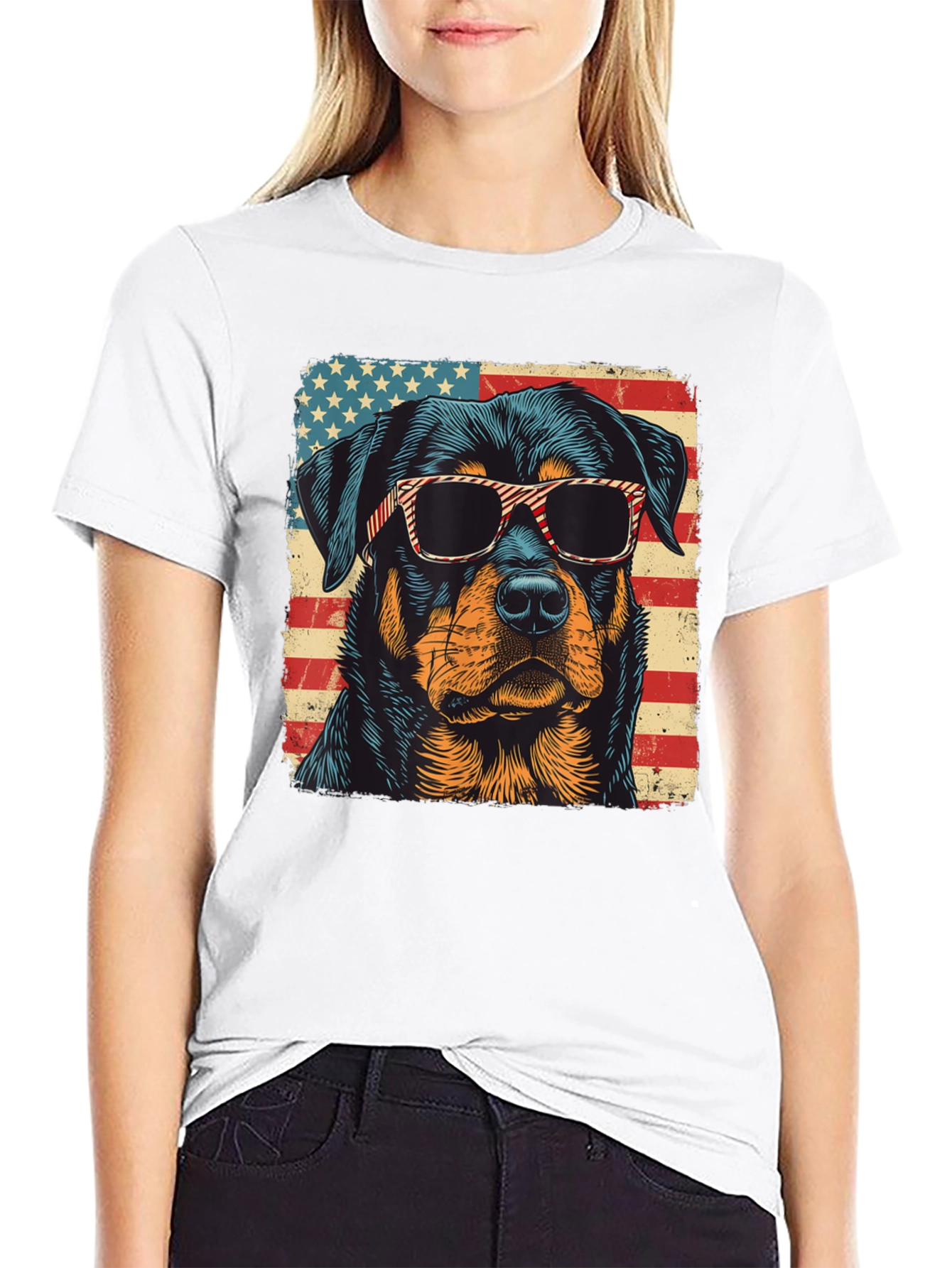 Patriotic Rottweiler T-Shirt