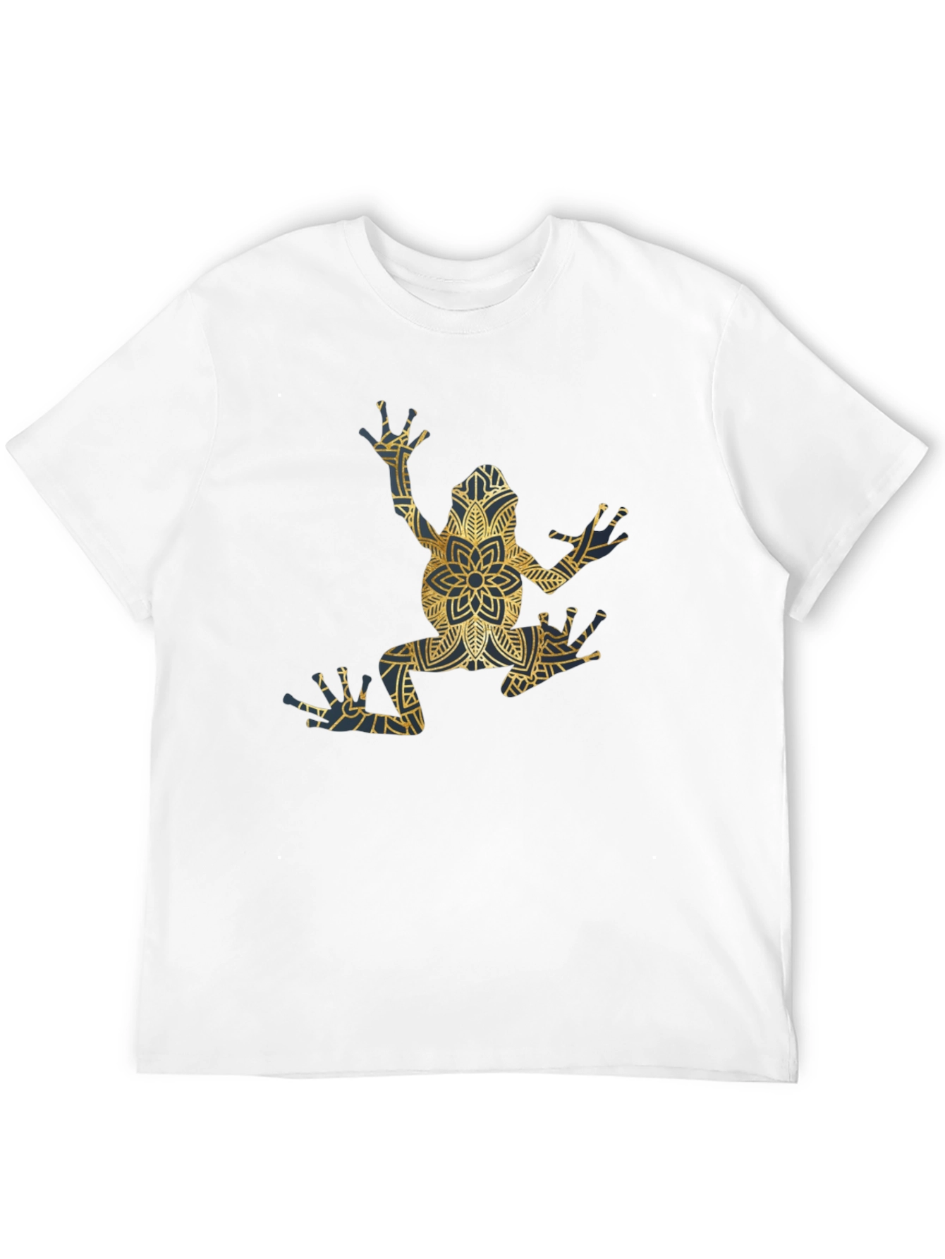 Frog Mandala Graphic Tee - Unique Mens Black T-Shirt