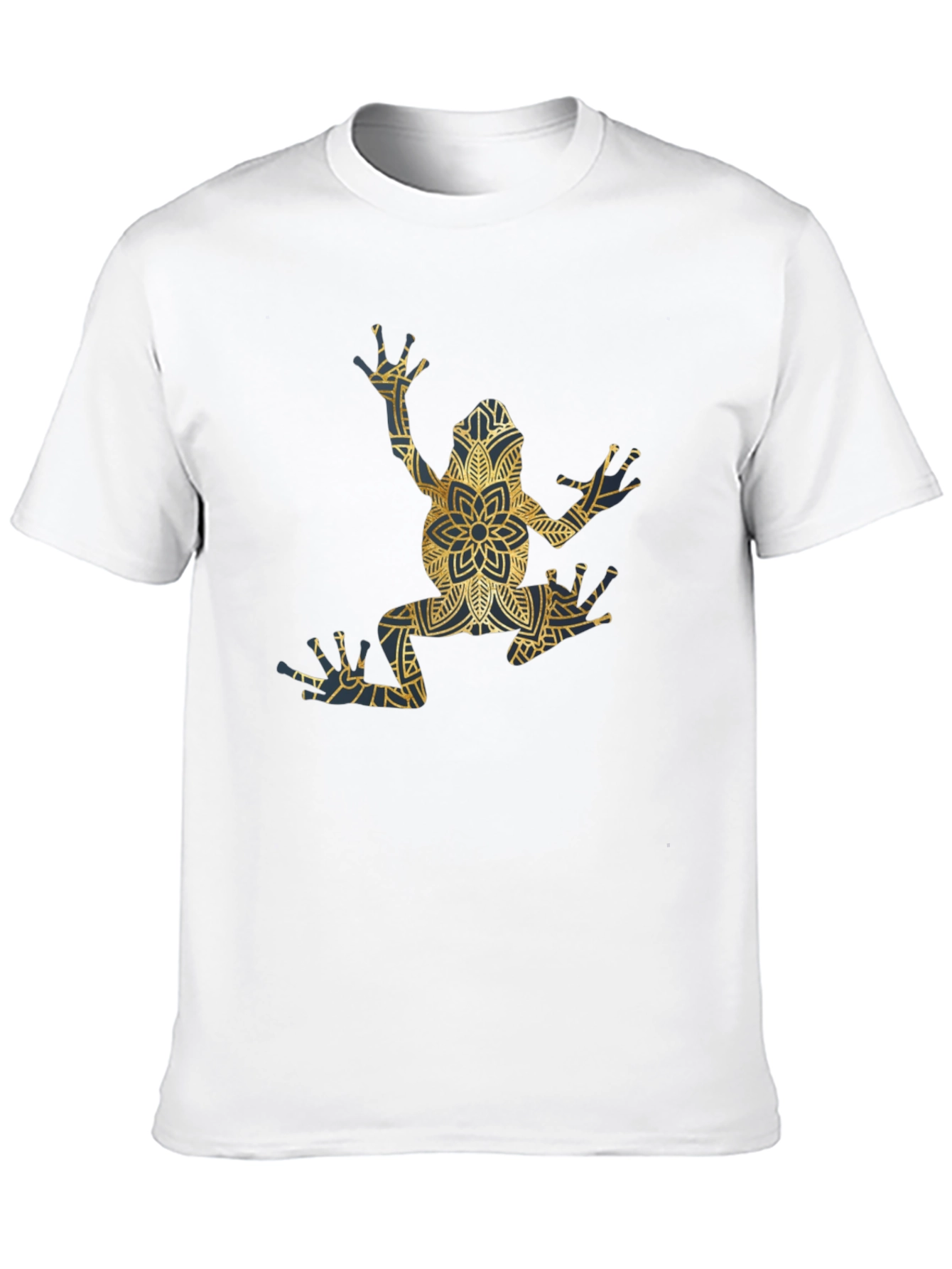 Frog Mandala Graphic Tee - Unique Mens Black T-Shirt