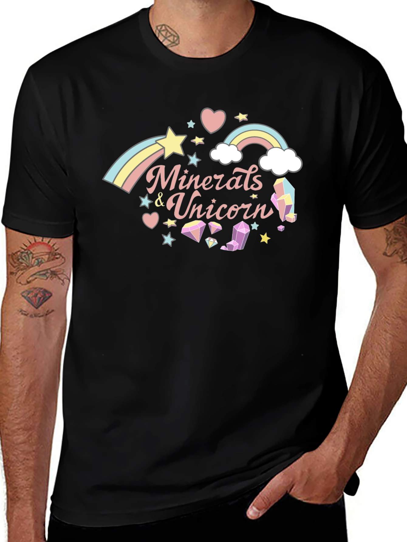 Minerals & Unicorns Black Graphic T-Shirt