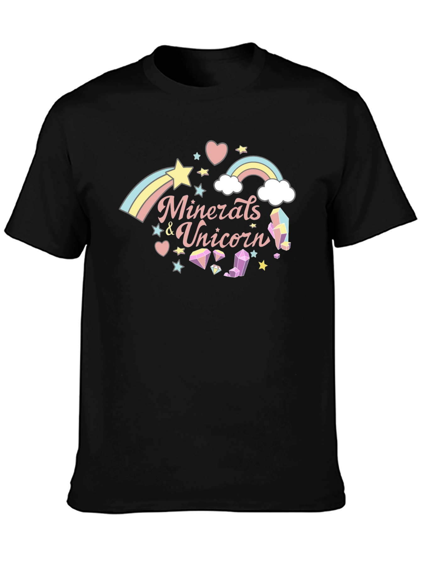 Minerals & Unicorns Black Graphic T-Shirt