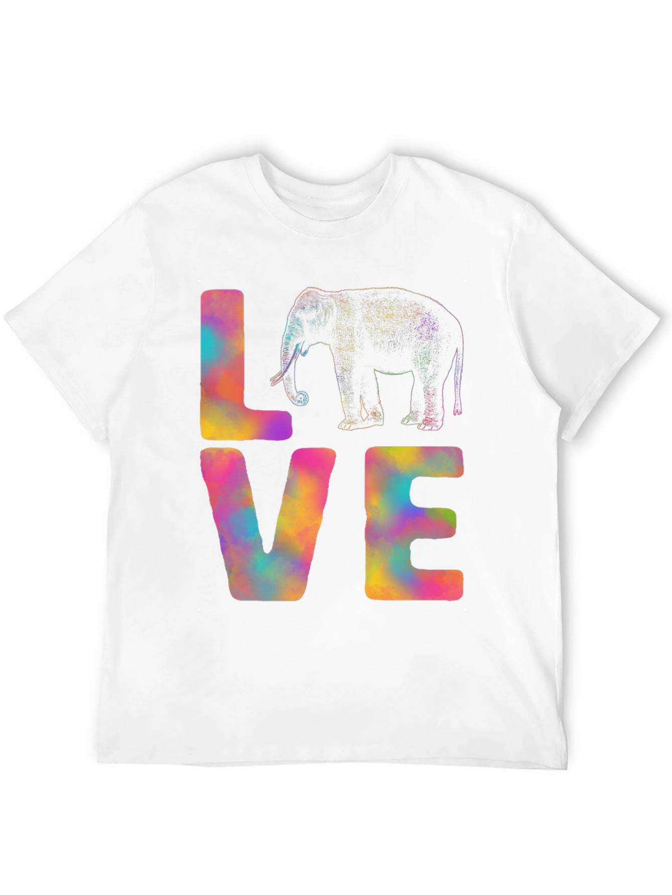 Elephant Love Tie-Dye Graphic Tee - Unisex
