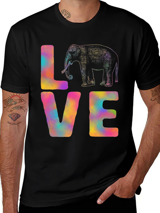 Elephant Love Tie-Dye Graphic Tee - Unisex