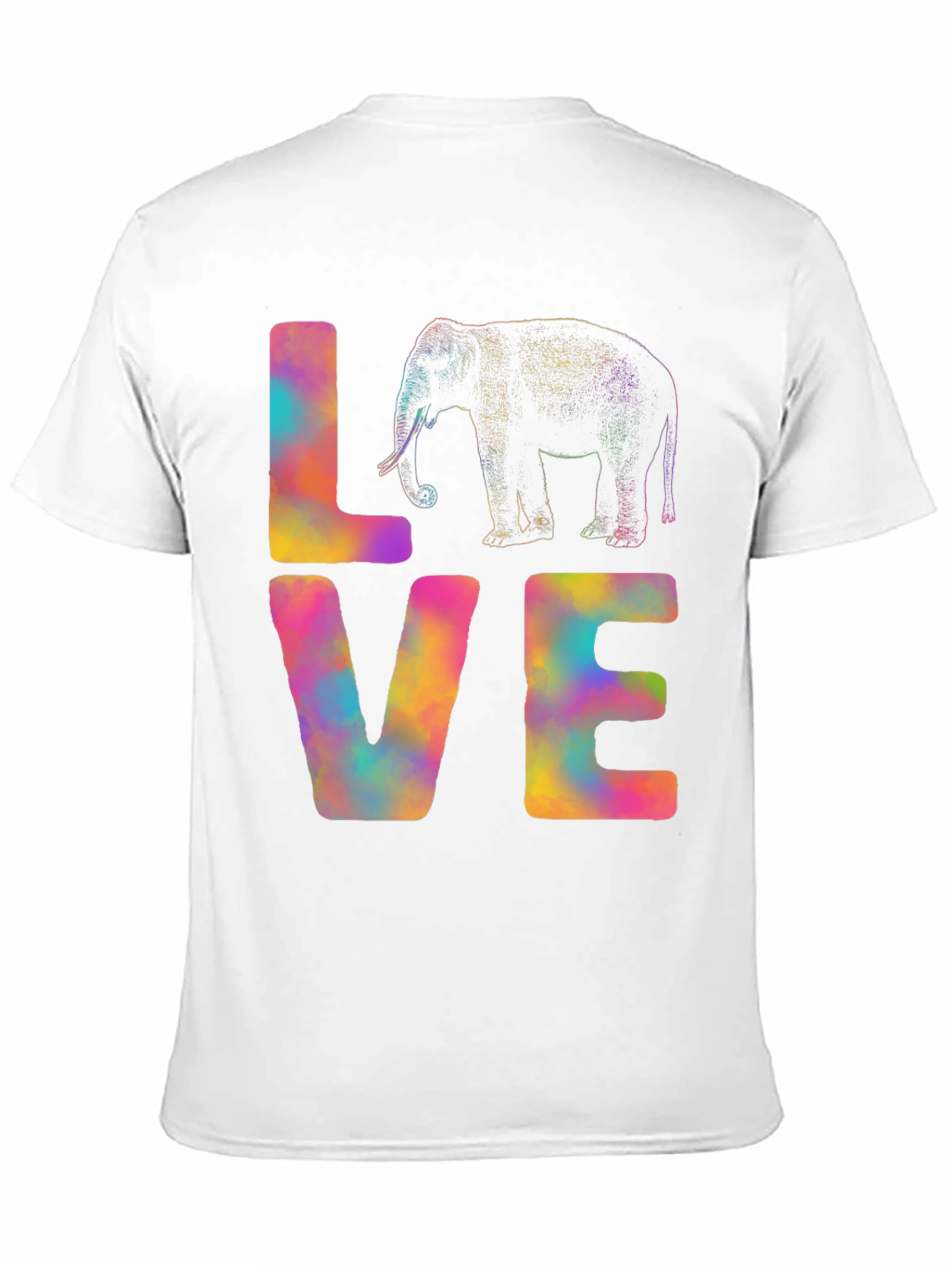 Elephant Love Tie-Dye Graphic Tee - Unisex